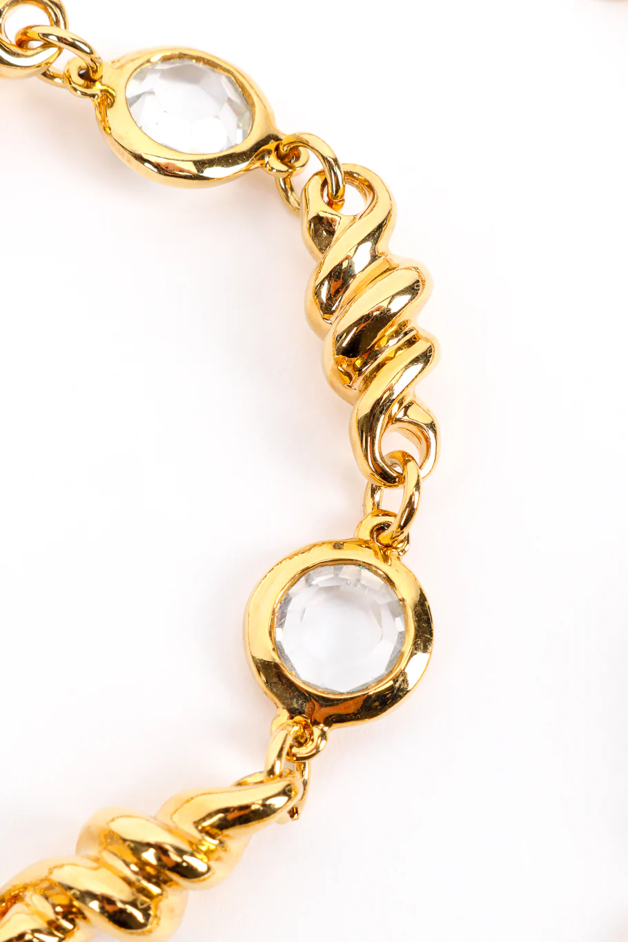 Fusilli Twist Crystal Layer Necklace - Image 4