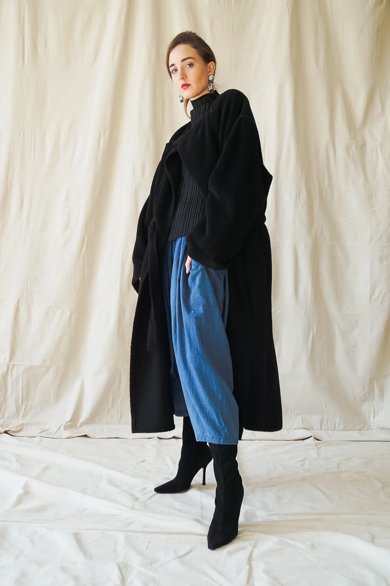 Fuzzy Alpaca Robe Coat - Image 3