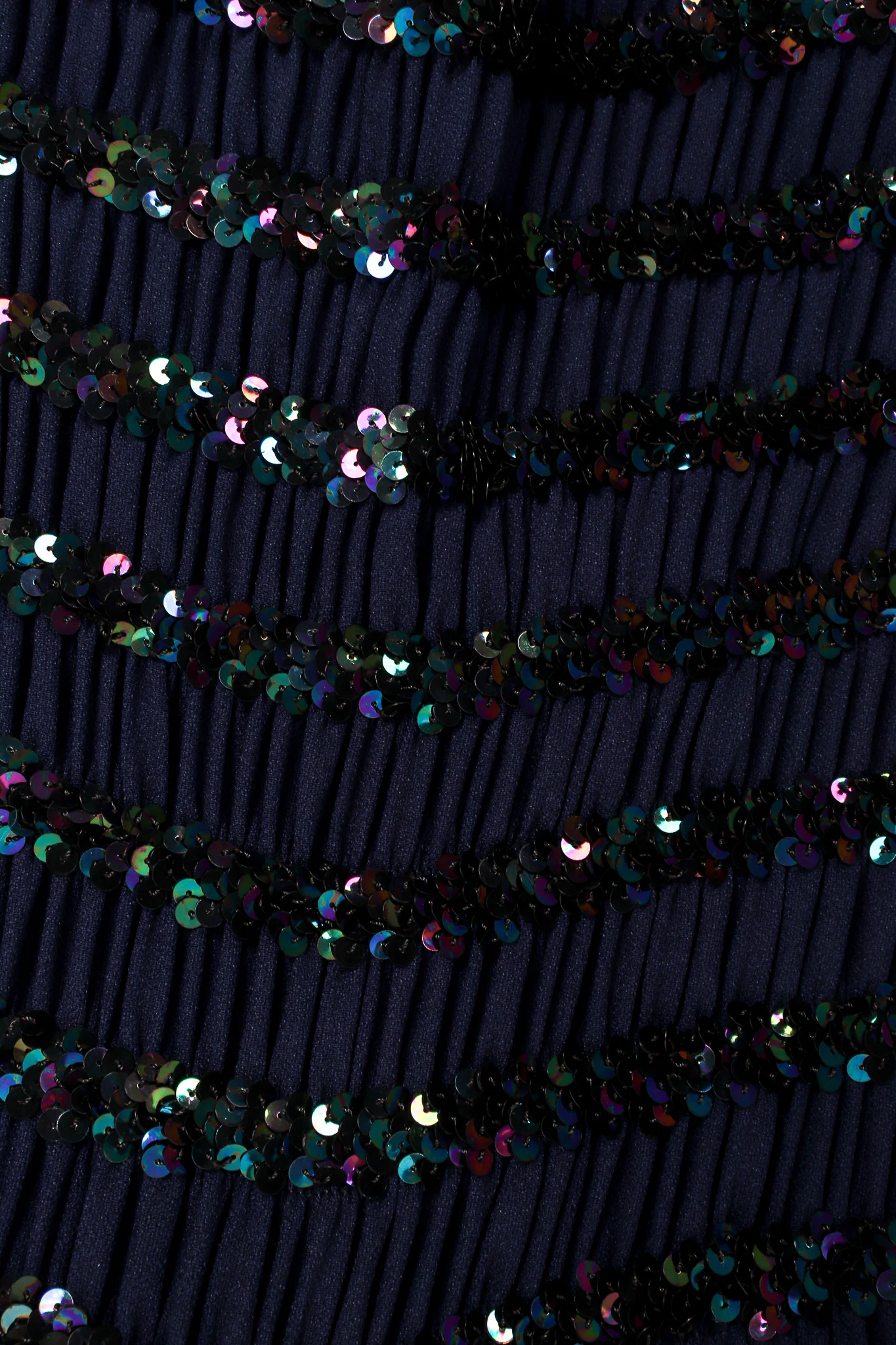 1983 A/W Gathered Sequin Drop Waist Dress - Image 8