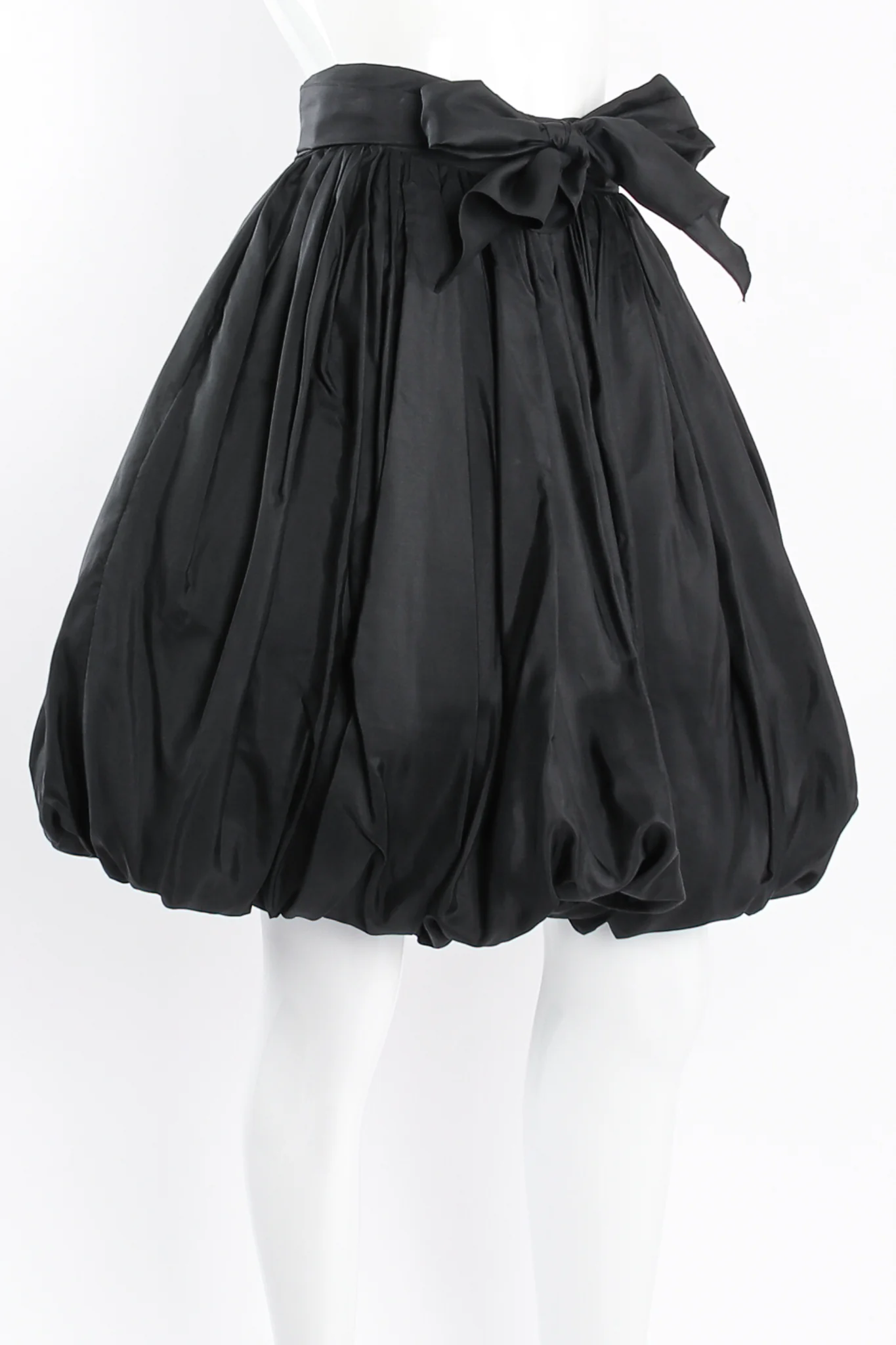 Gathered Silk Bubble Skirt
