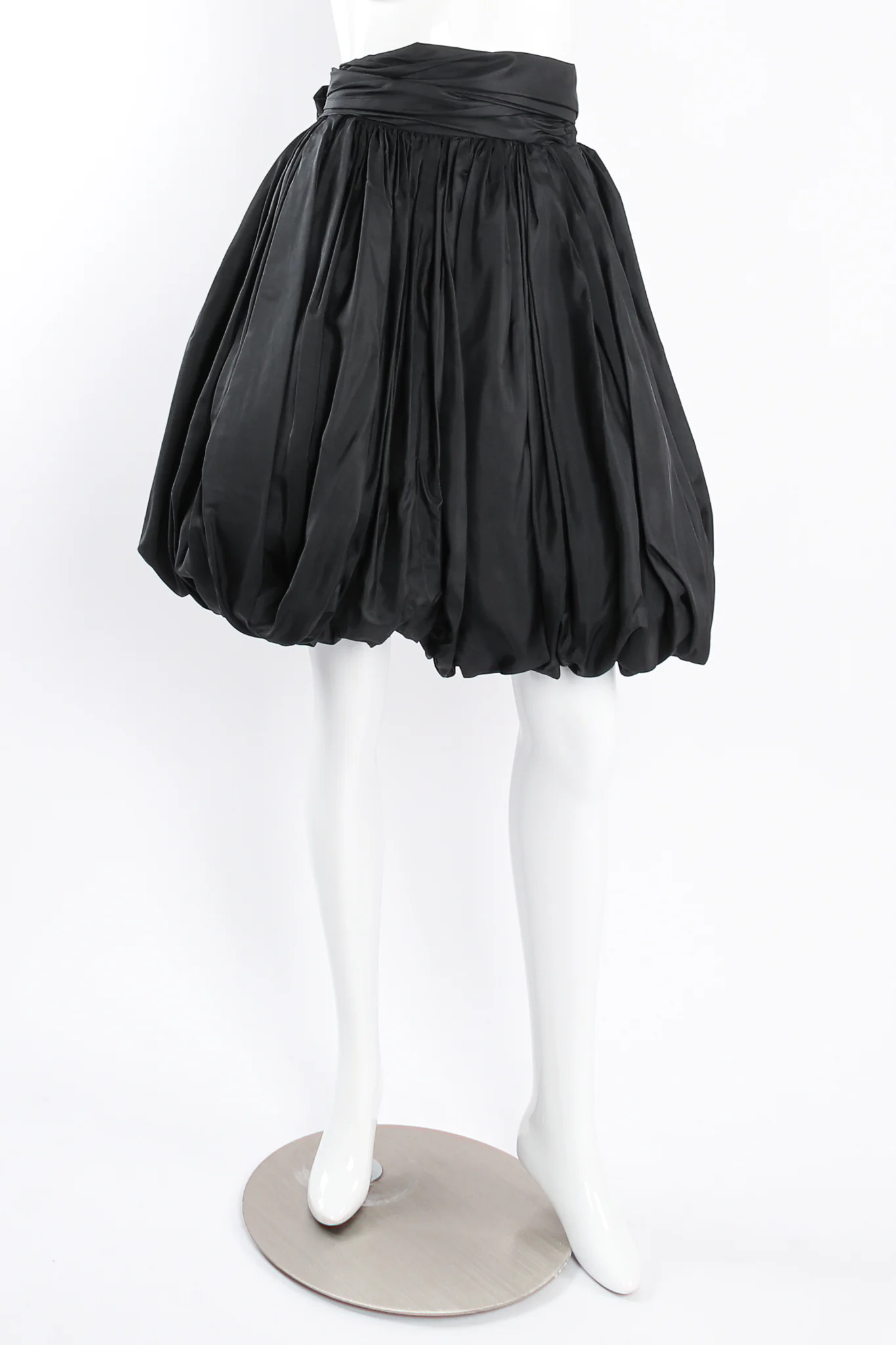 Gathered Silk Bubble Skirt - Image 3
