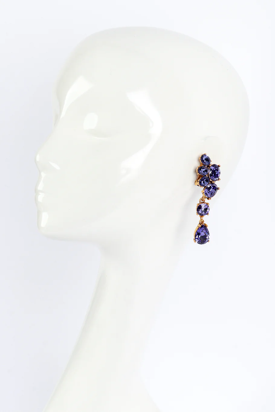 Gem Cluster Drop Earrings - Image 2
