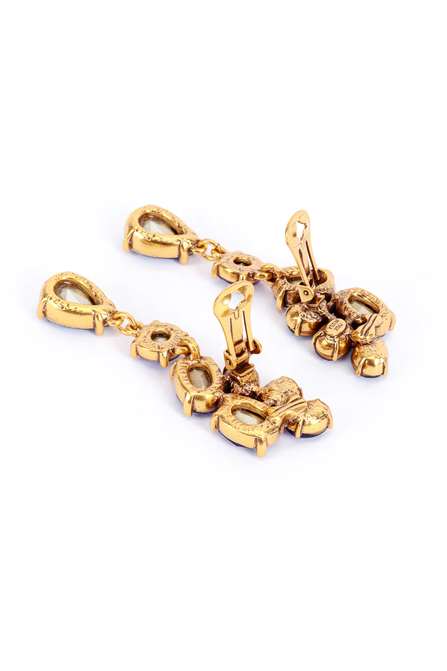 Gem Cluster Drop Earrings - Image 4