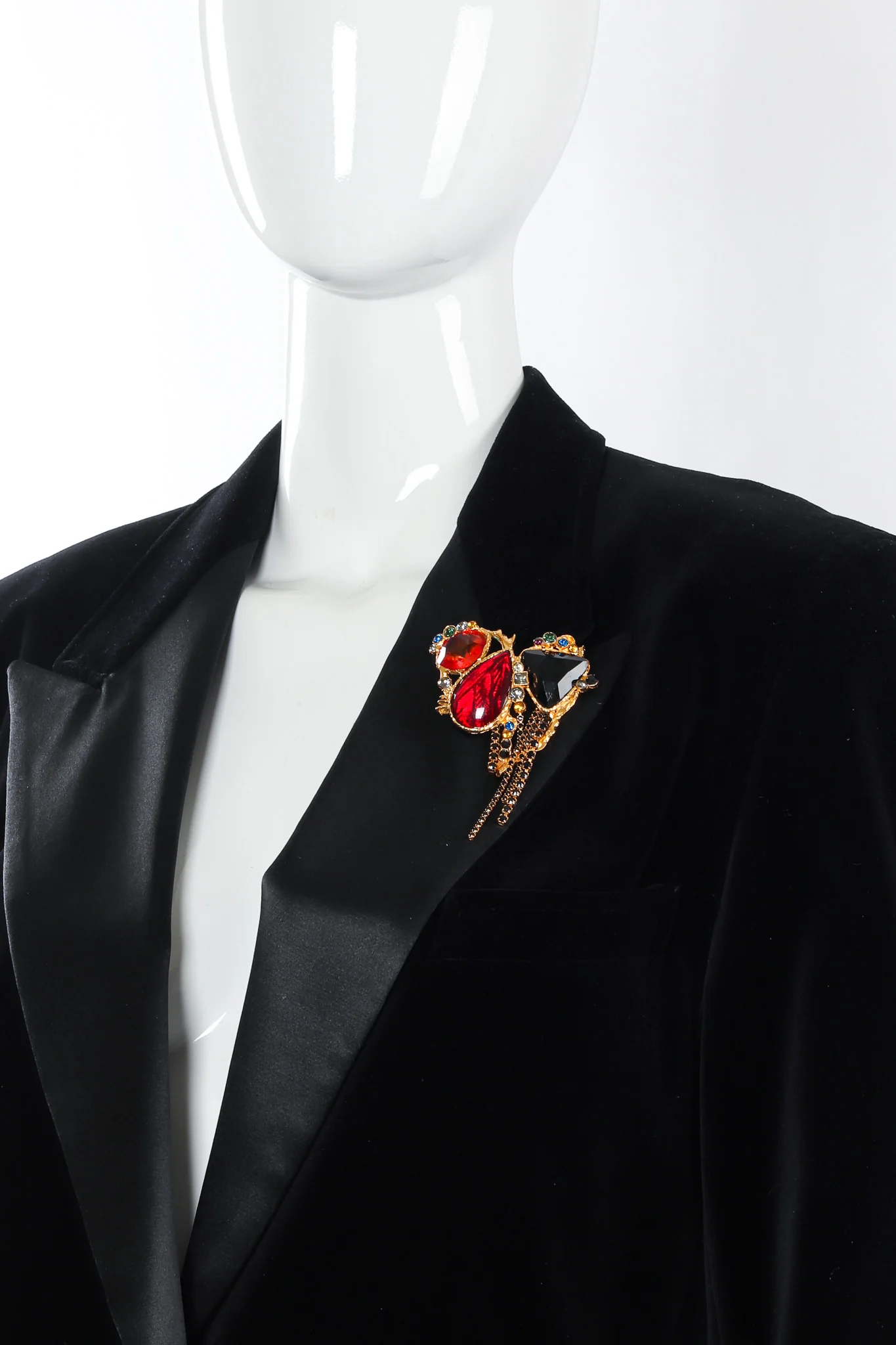 Gem Cluster Rhinestone Brooch - Image 3
