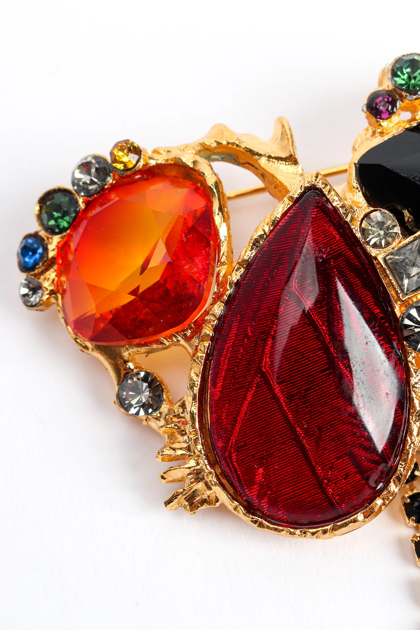 Gem Cluster Rhinestone Brooch - Image 6