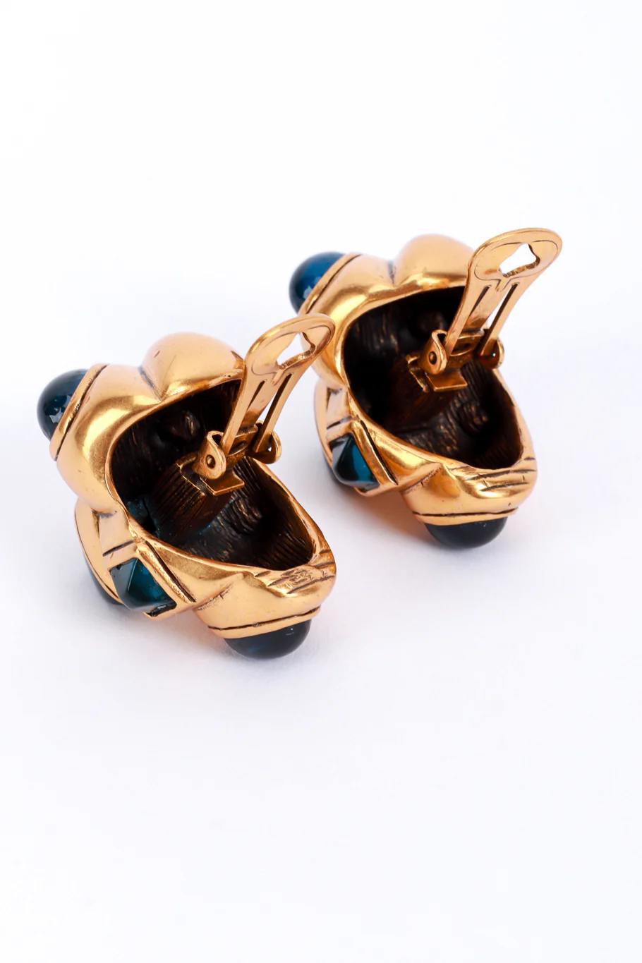 Geo Cabochon Button Earrings - Image 4