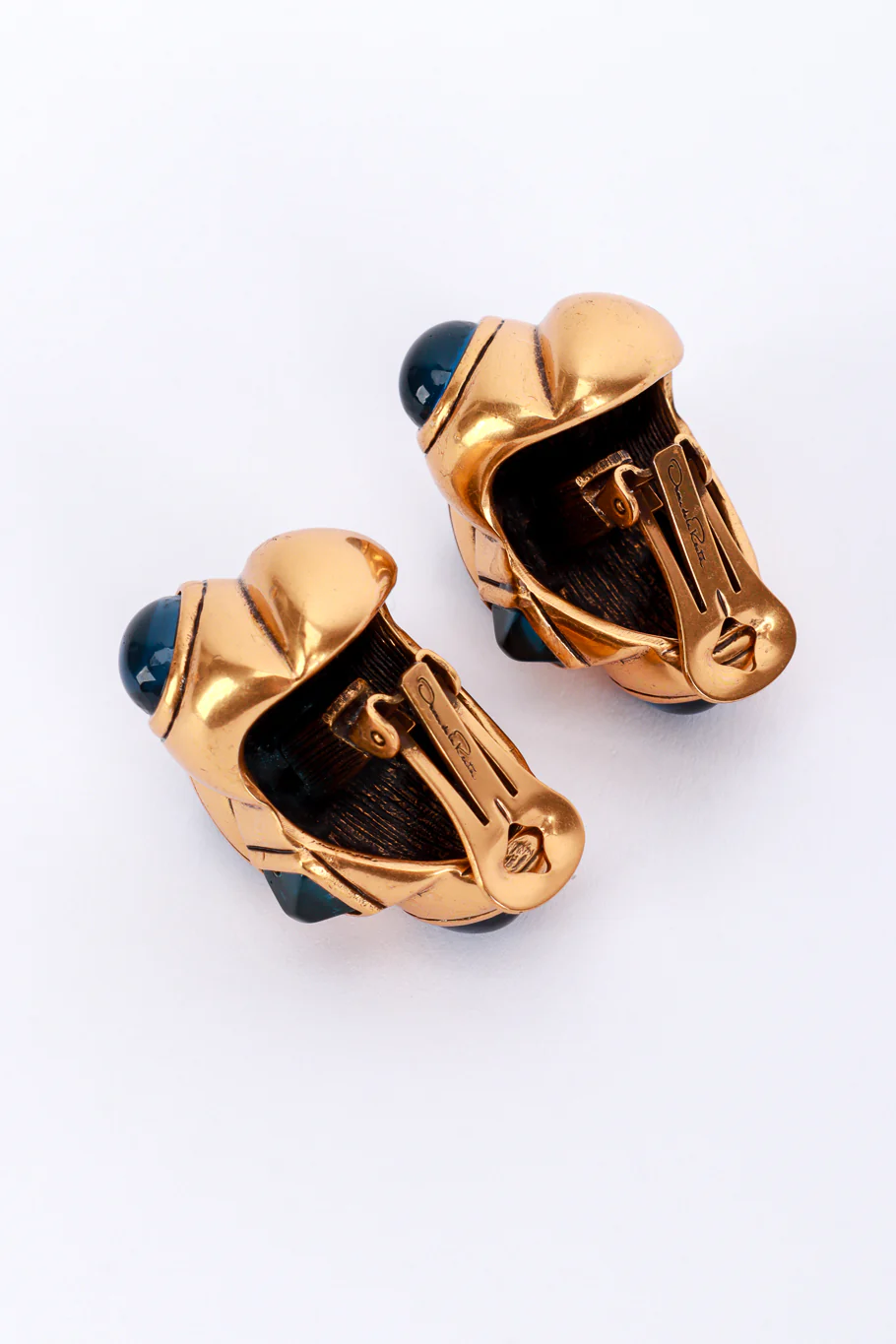 Geo Cabochon Button Earrings - Image 5