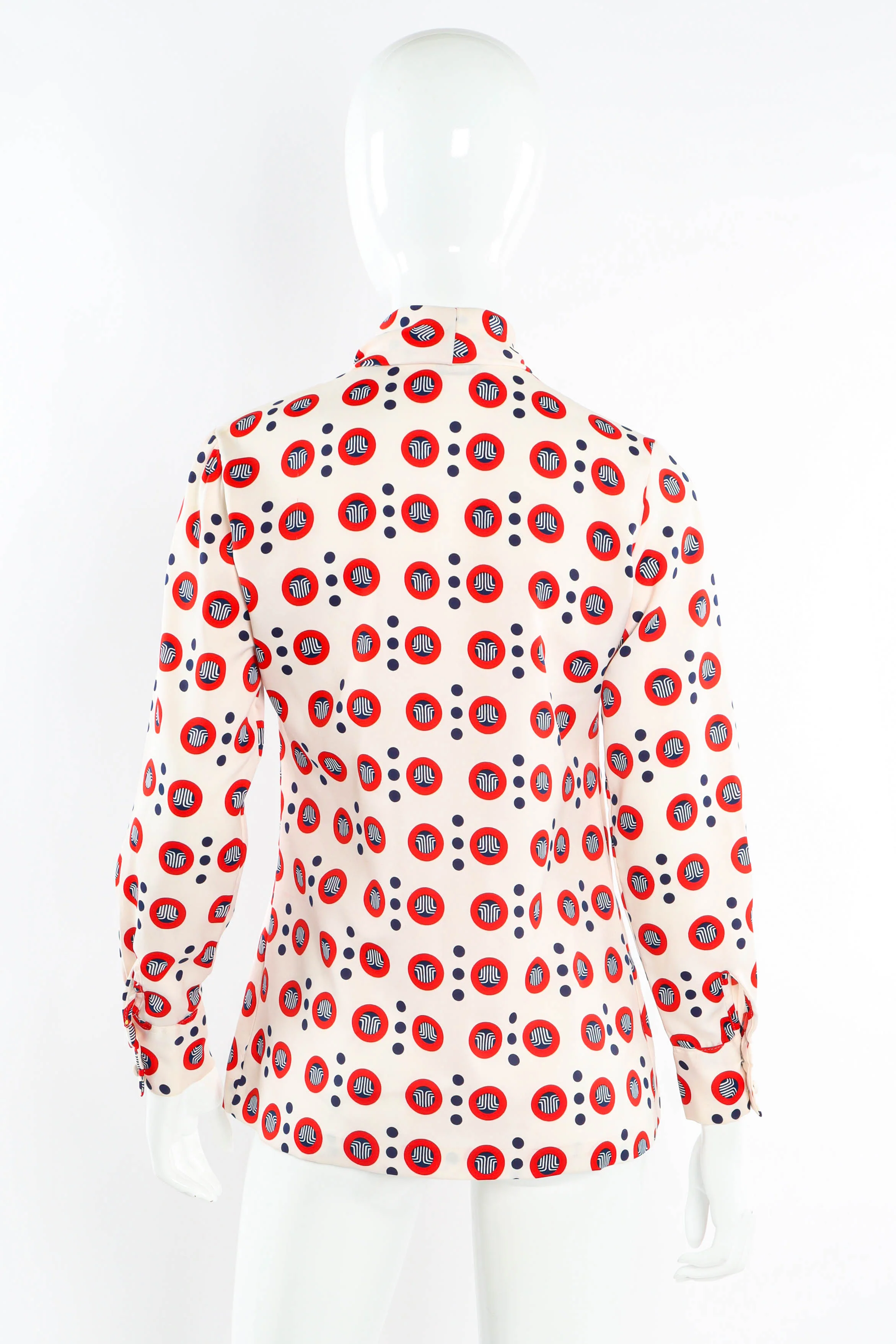 Geo Circles Dot Print Blouse - Image 6