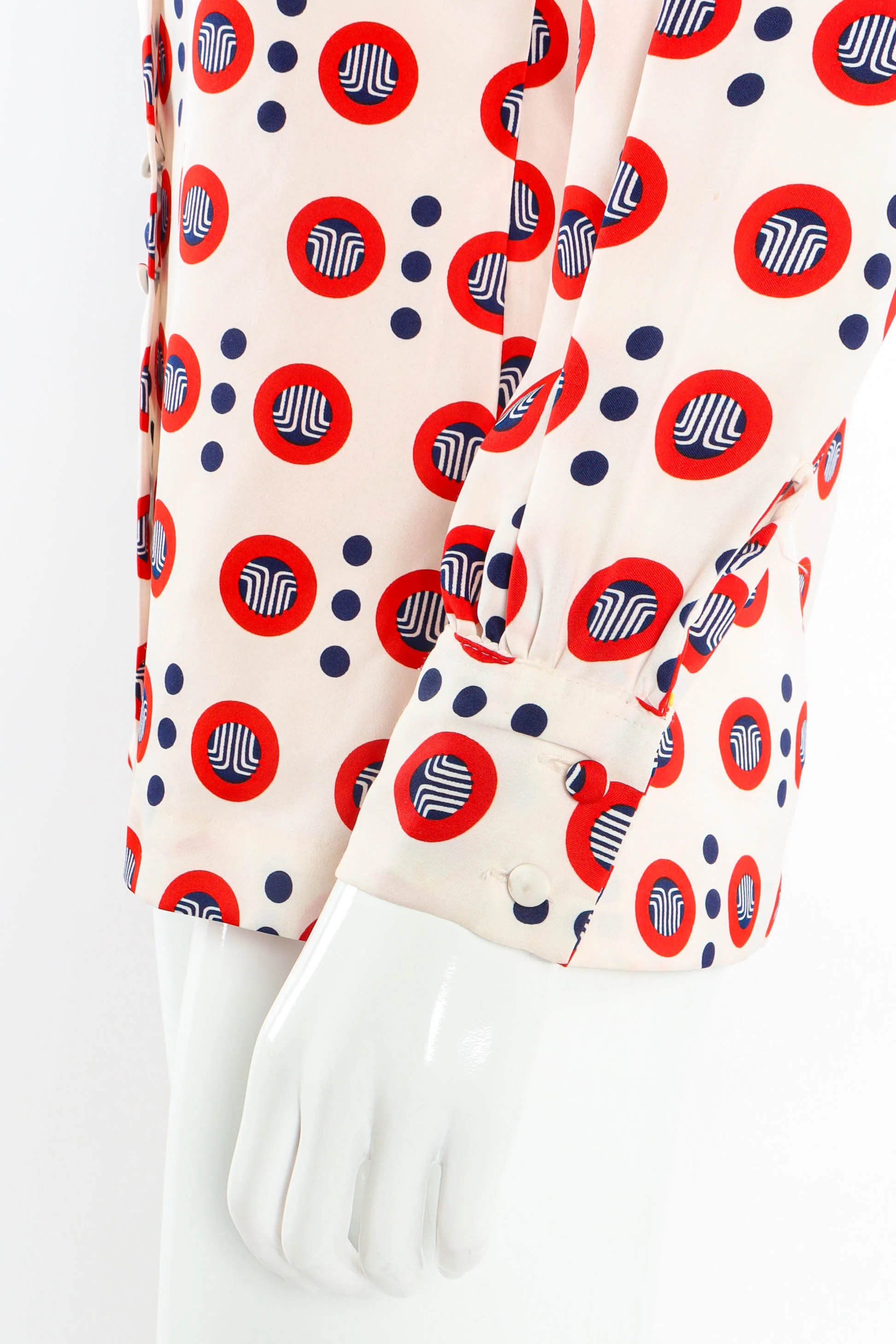 Geo Circles Dot Print Blouse - Image 8