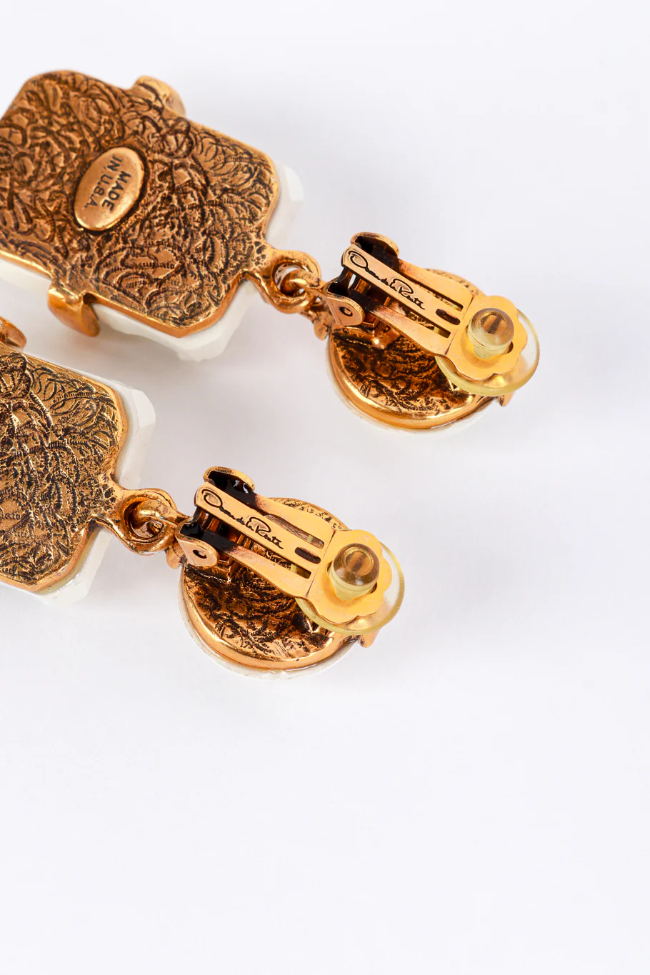 Geo Crystal Nugget Drop Earrings - Image 5