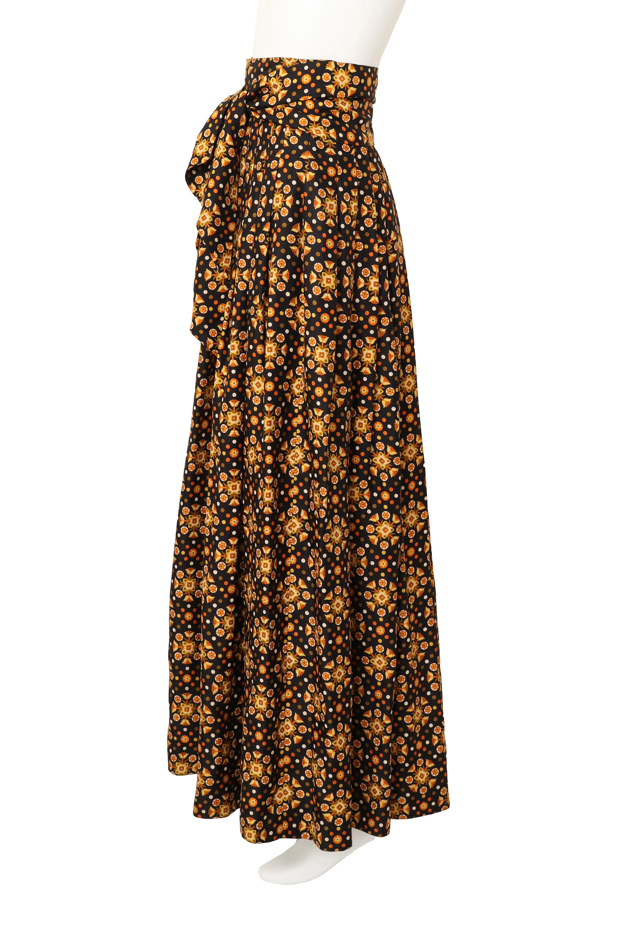 Geo Floral Pleated Skirt & Scarf - Image 3