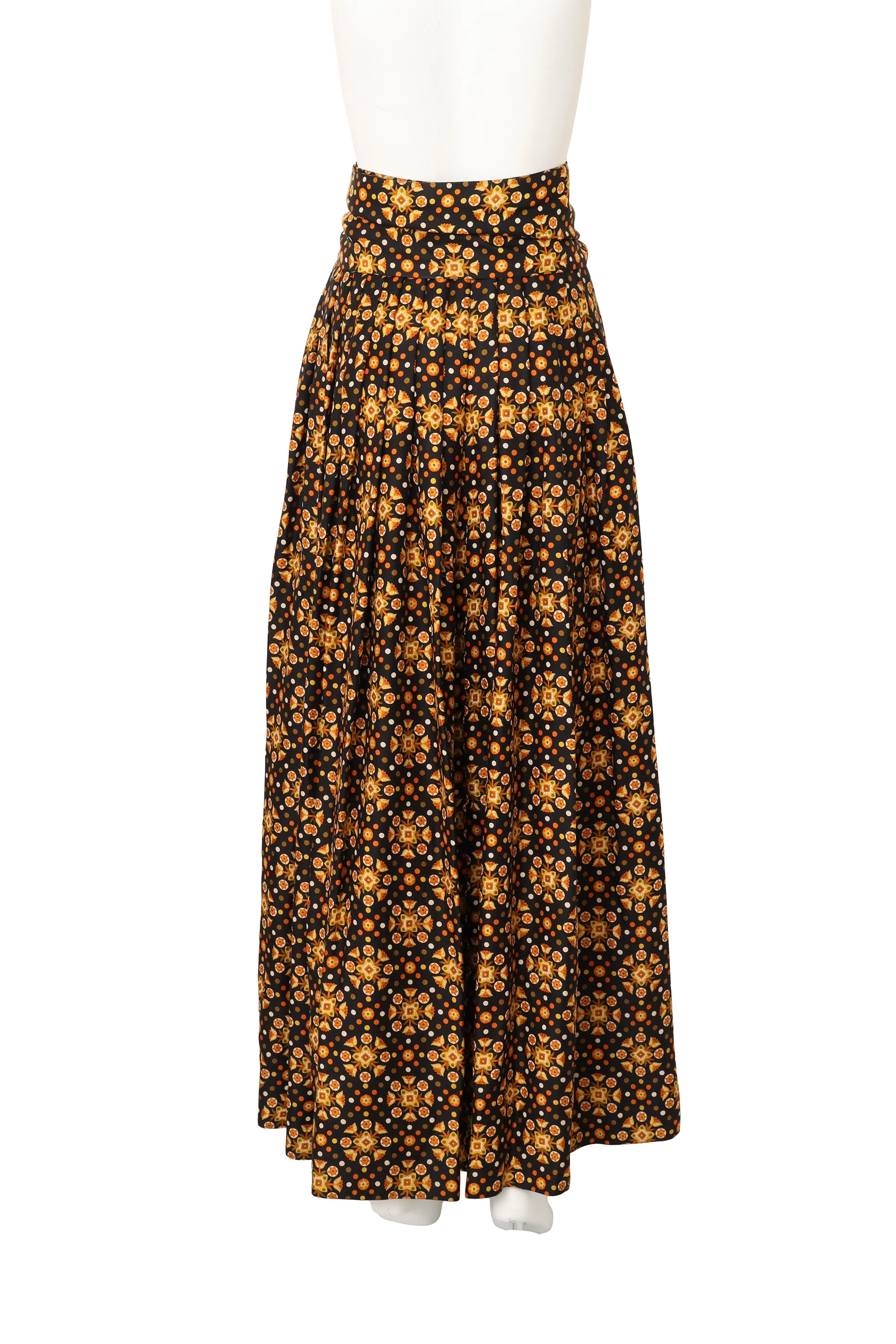 Geo Floral Pleated Skirt & Scarf - Image 4