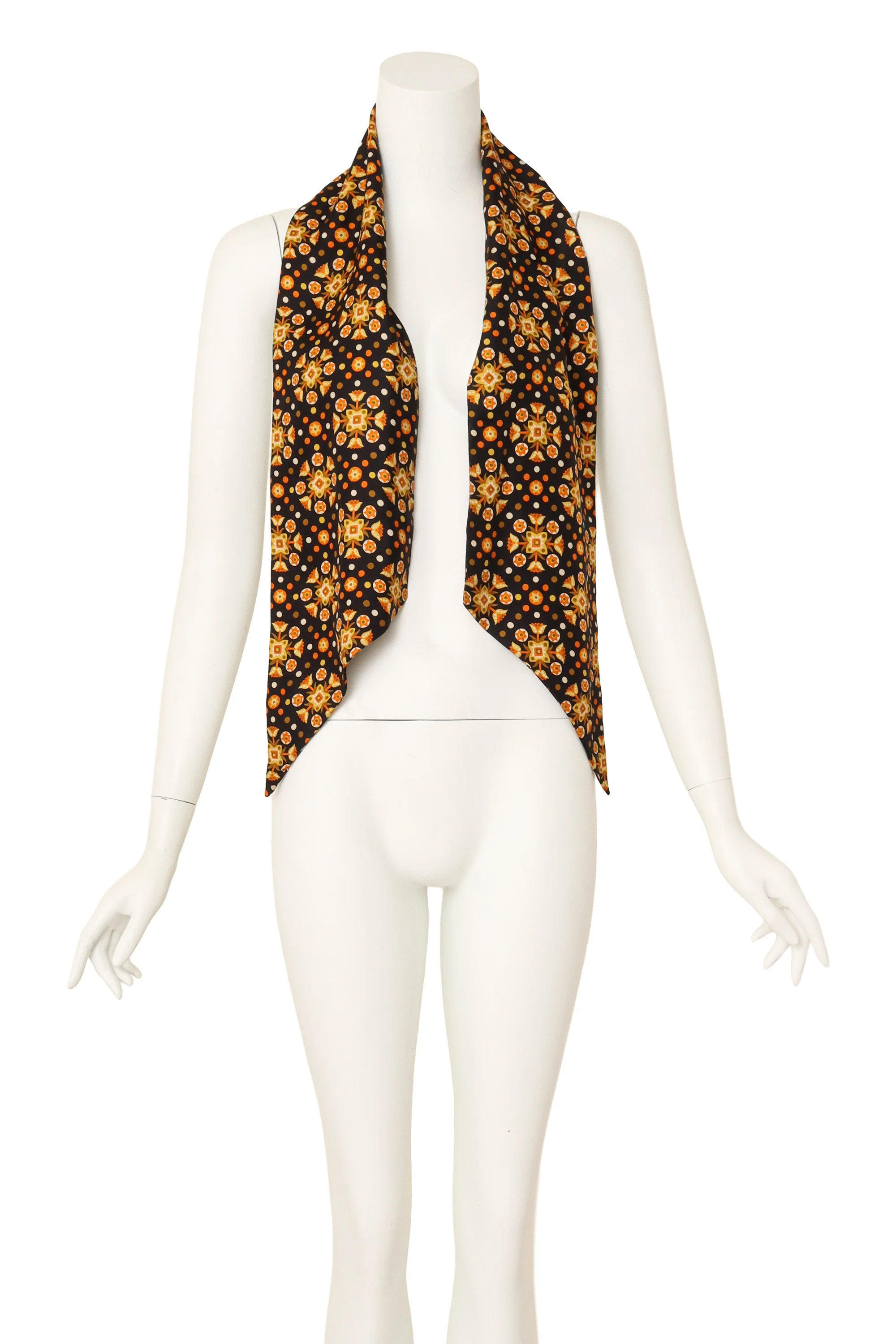 Geo Floral Pleated Skirt & Scarf - Image 6