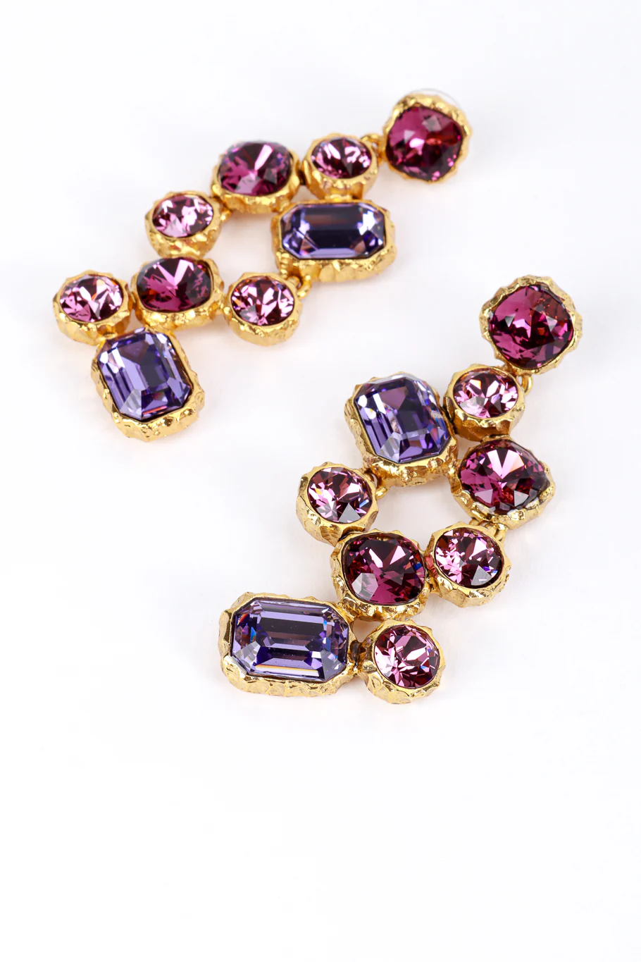 Geo Gem Link Drop Earrings - Image 3
