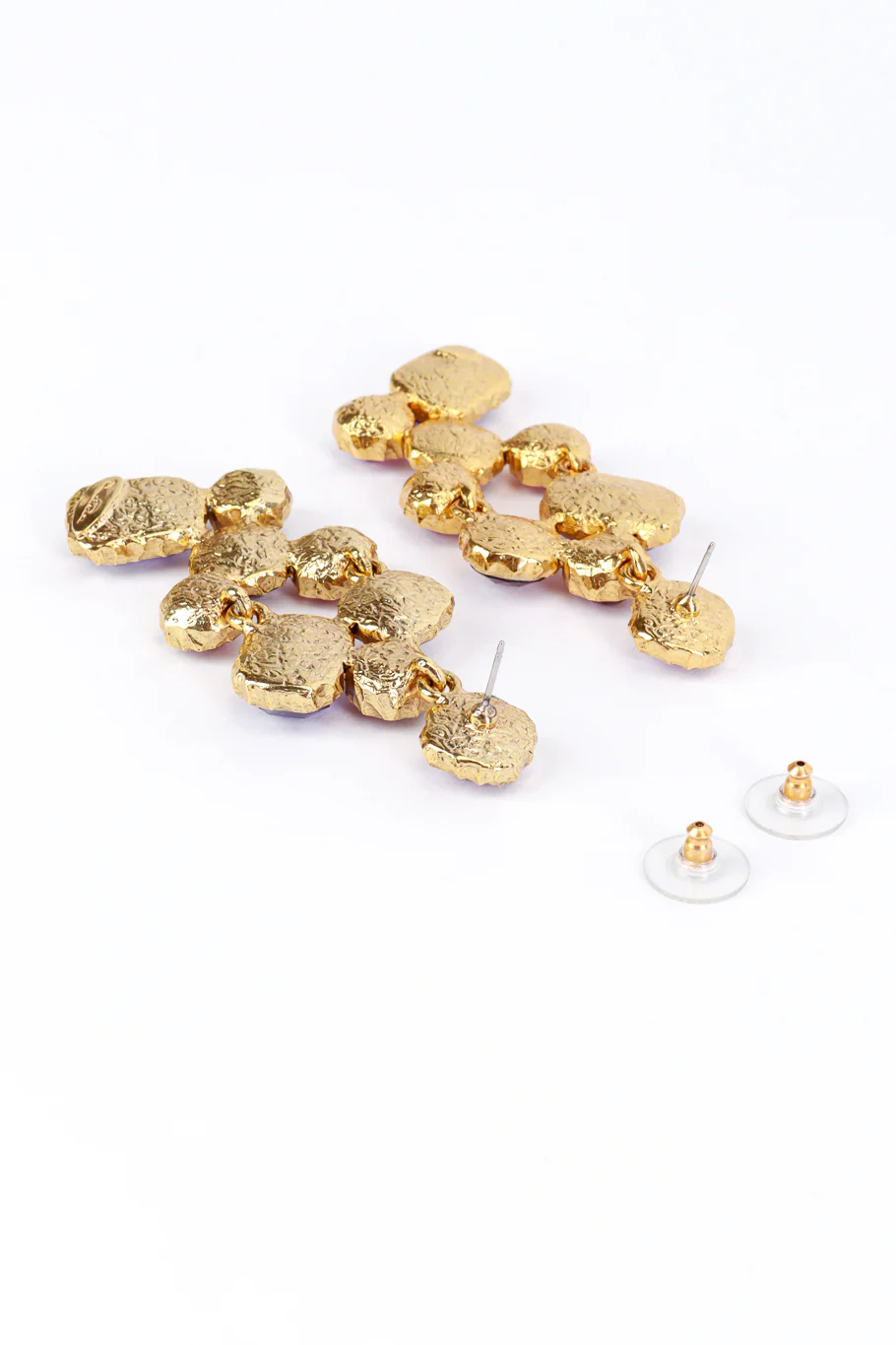 Geo Gem Link Drop Earrings - Image 4