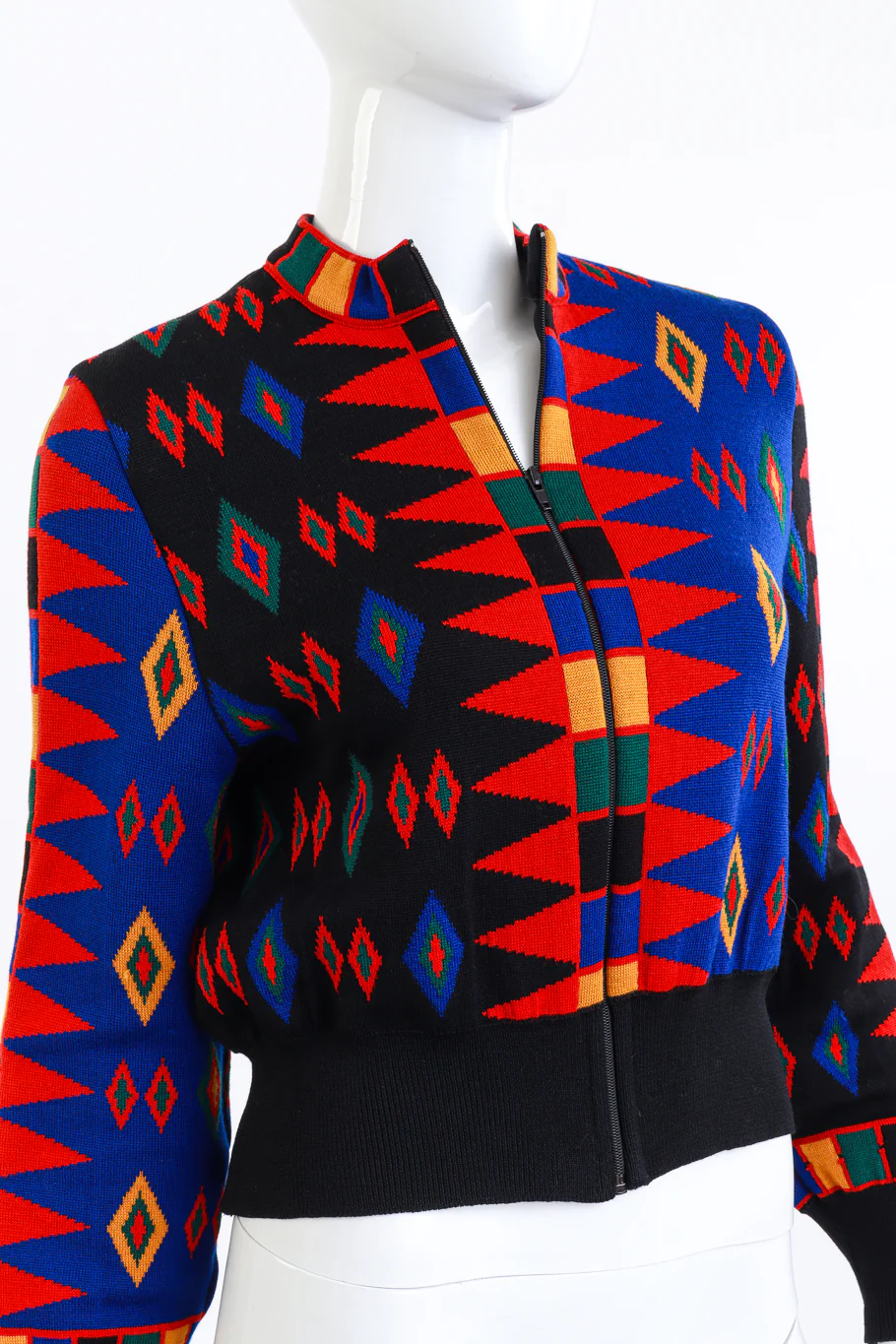 Geo Knit Wool Sweater - Image 4