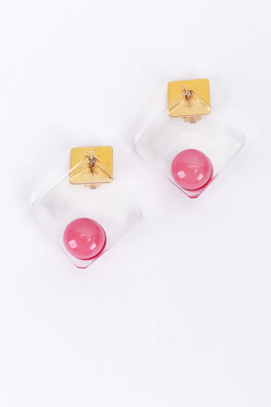 Geo Lucite Drop Earrings - Image 3