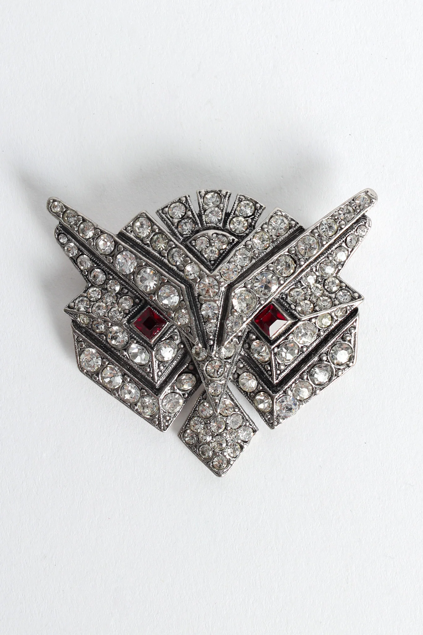 Geo Rhinestone Owl Brooch - Image 3