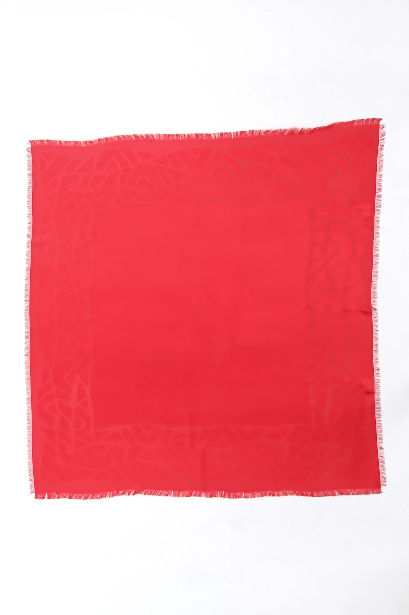 Geo Shape Print Silk Scarf - Image 2