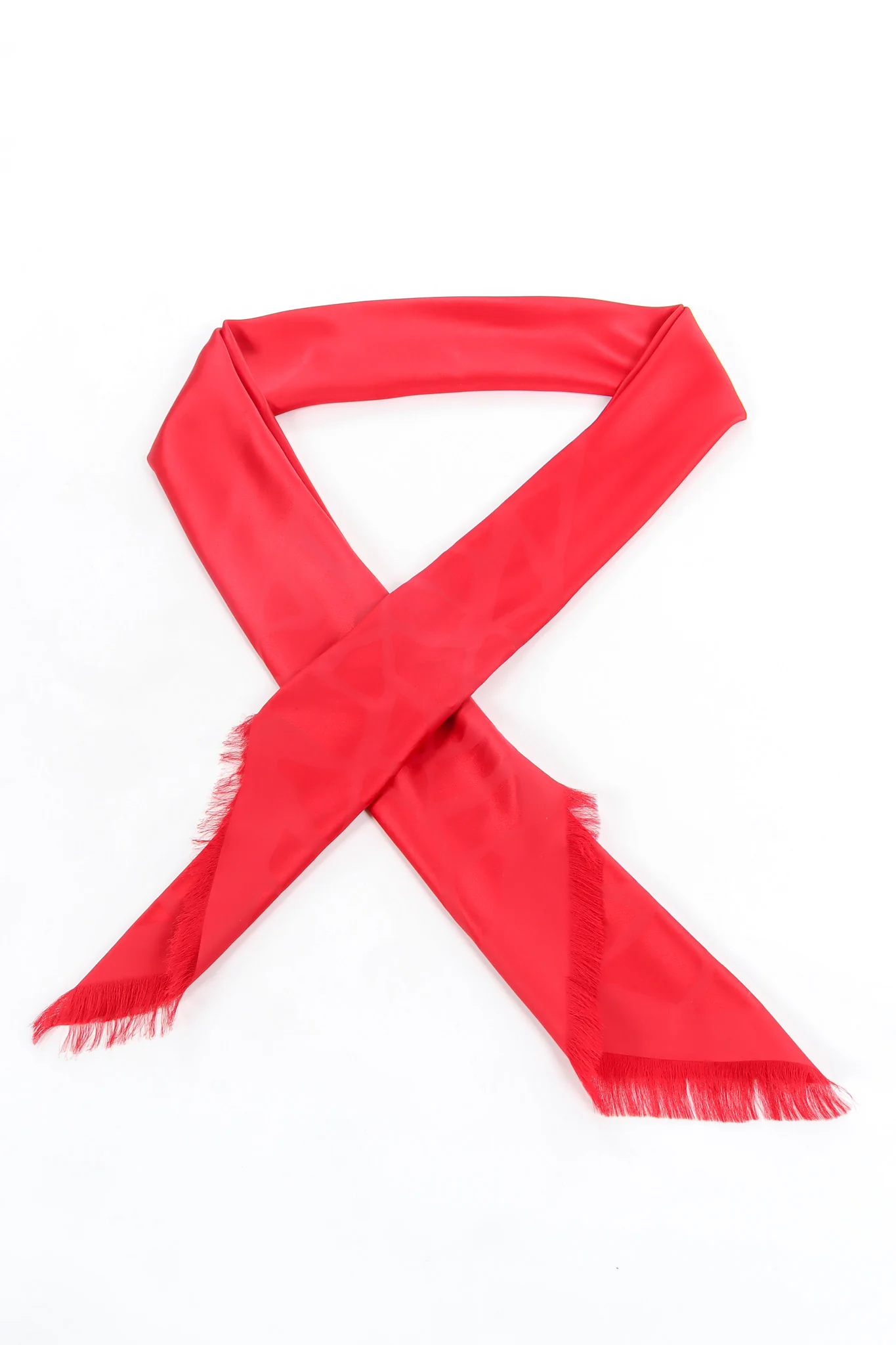 Geo Shape Print Silk Scarf - Image 4