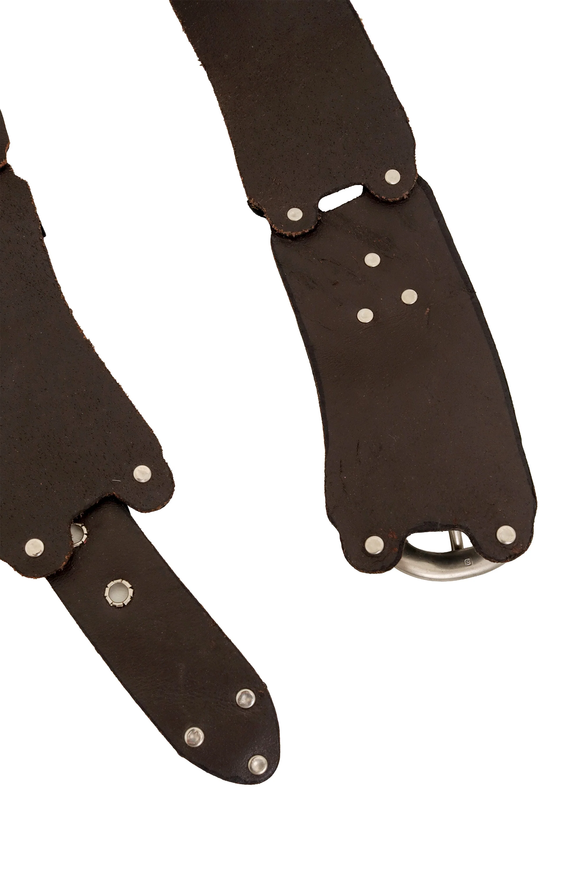 Geo Suede & Leather Panel Belt - Image 4