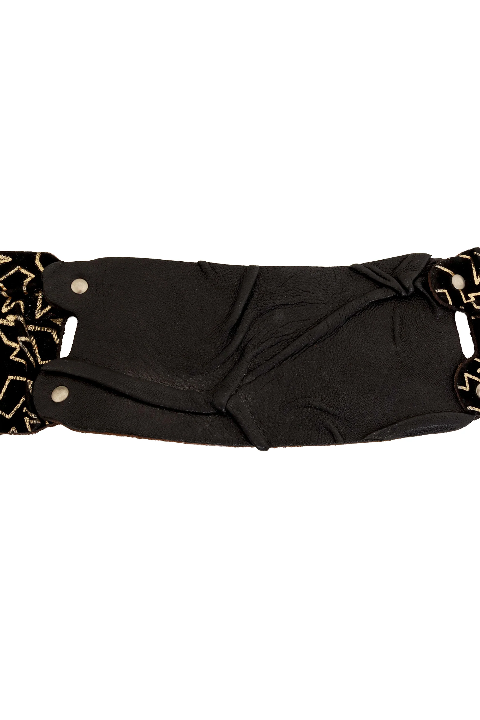 Geo Suede & Leather Panel Belt - Image 6