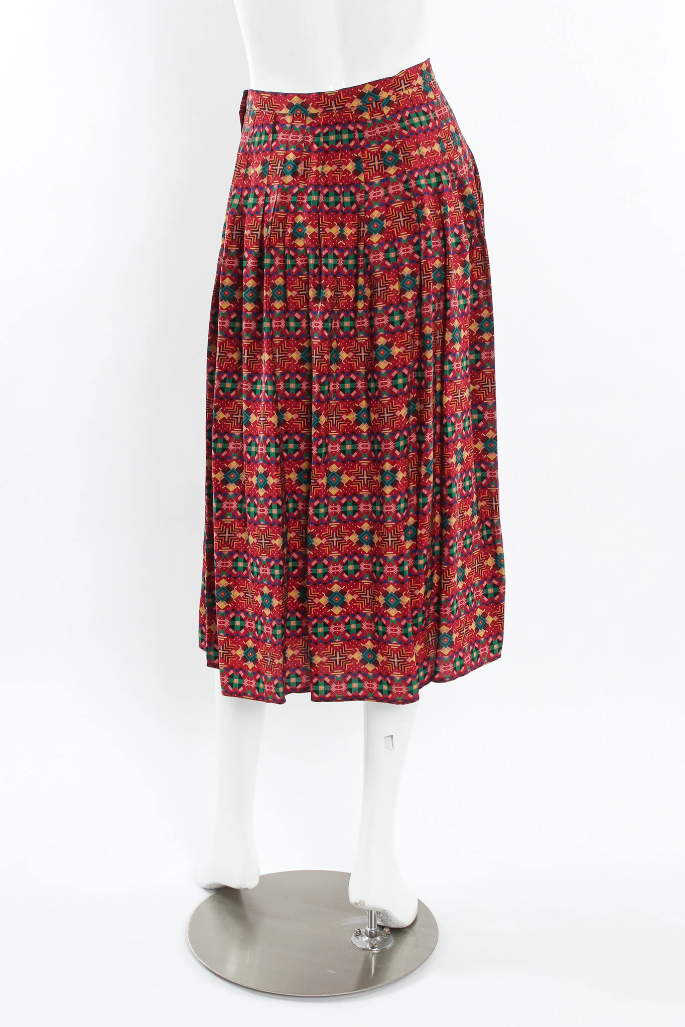 Geo Tribal Silk Top & Skirt Set - Image 13
