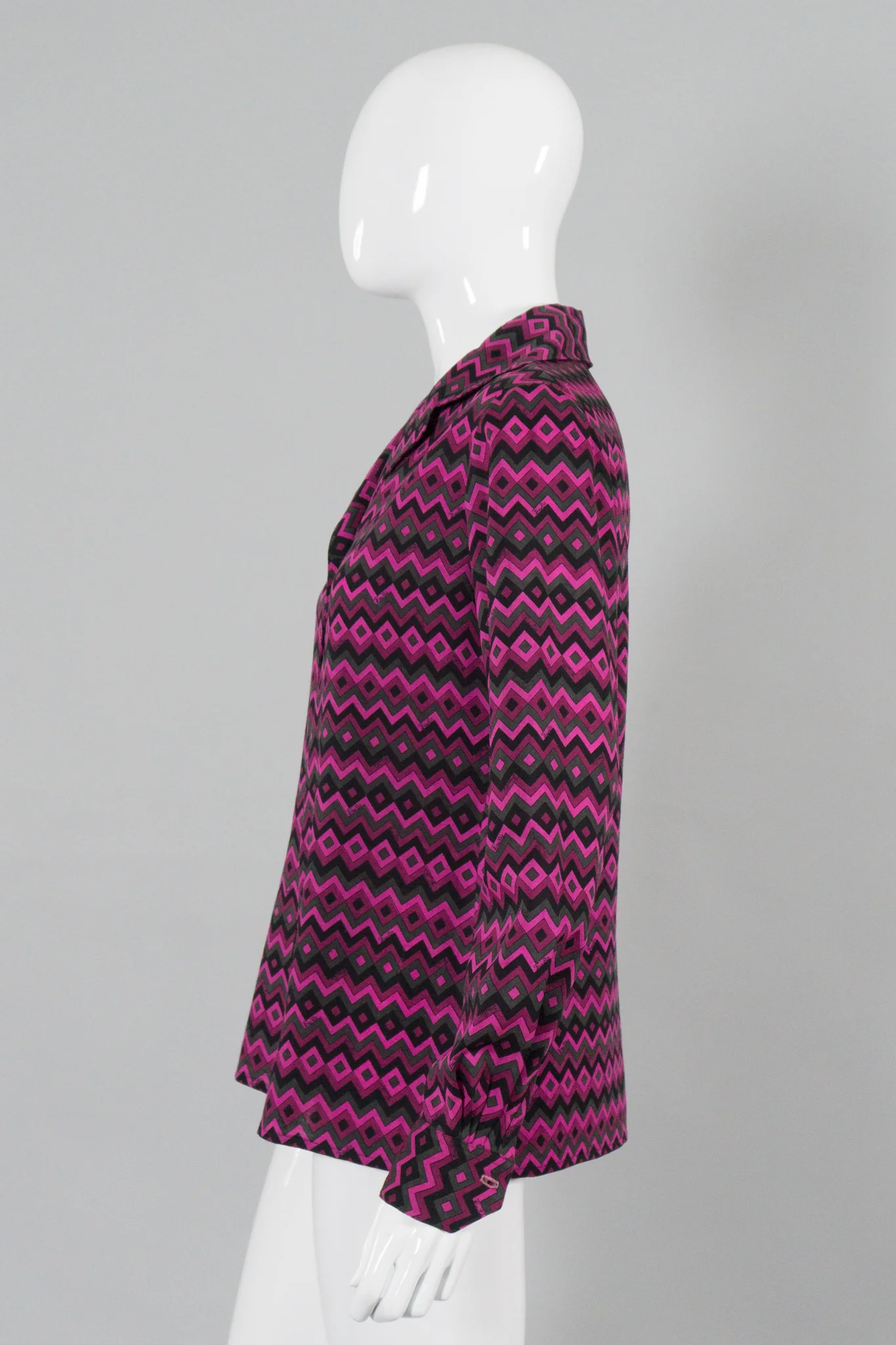 Geometric Chevron Striped Blouse - Image 3