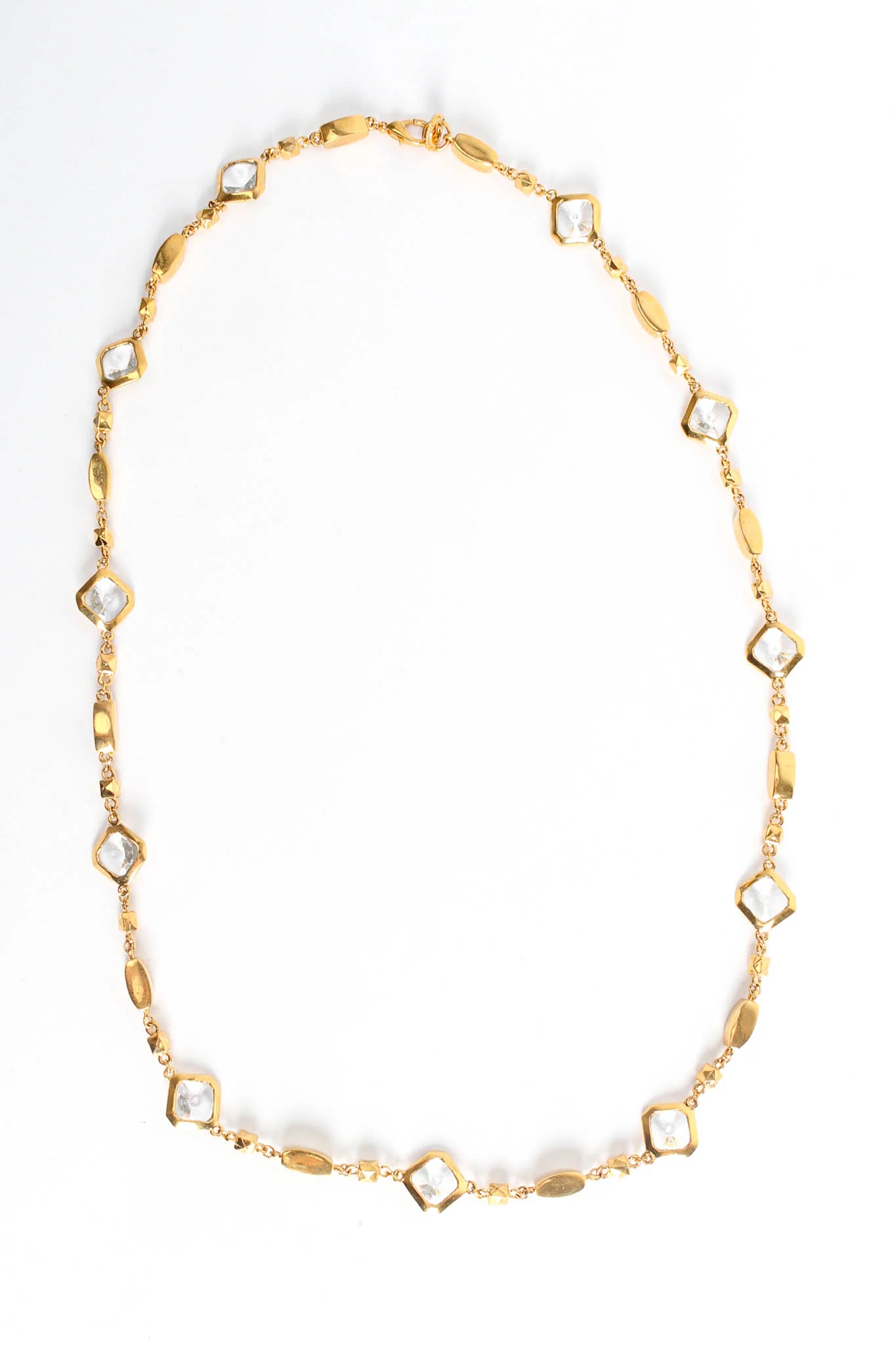 Geometric Crystal Diamond Shape Necklace - Image 4