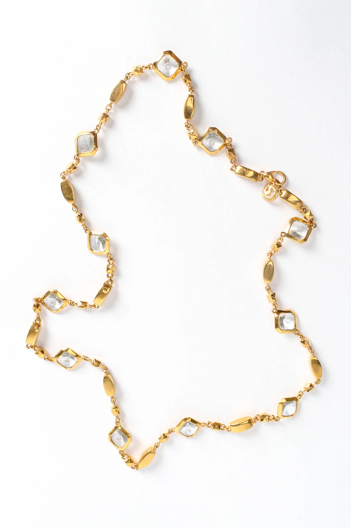 Geometric Crystal Diamond Shape Necklace - Image 5
