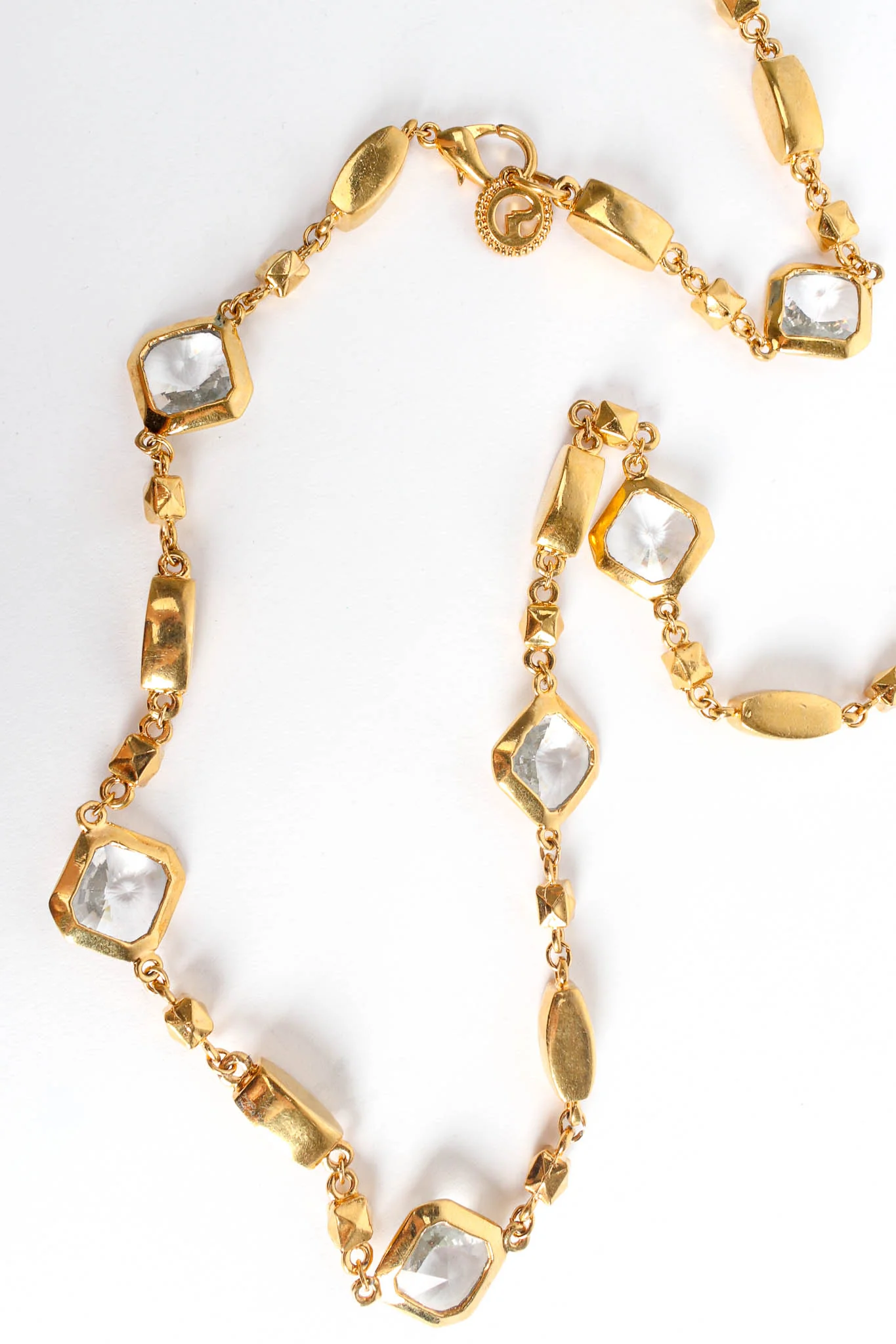 Geometric Crystal Diamond Shape Necklace - Image 6