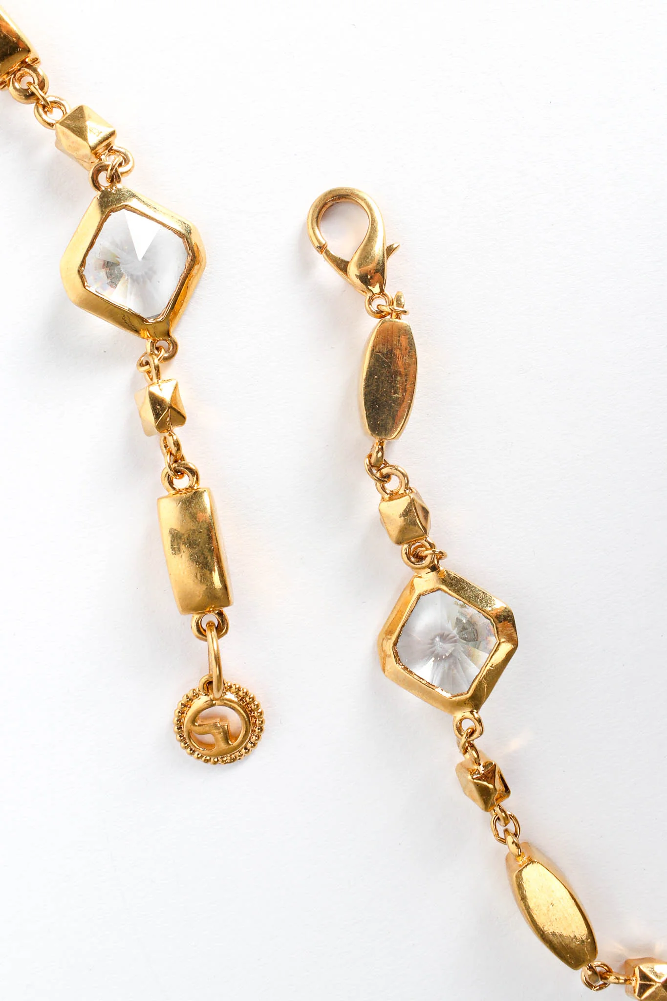 Geometric Crystal Diamond Shape Necklace - Image 7