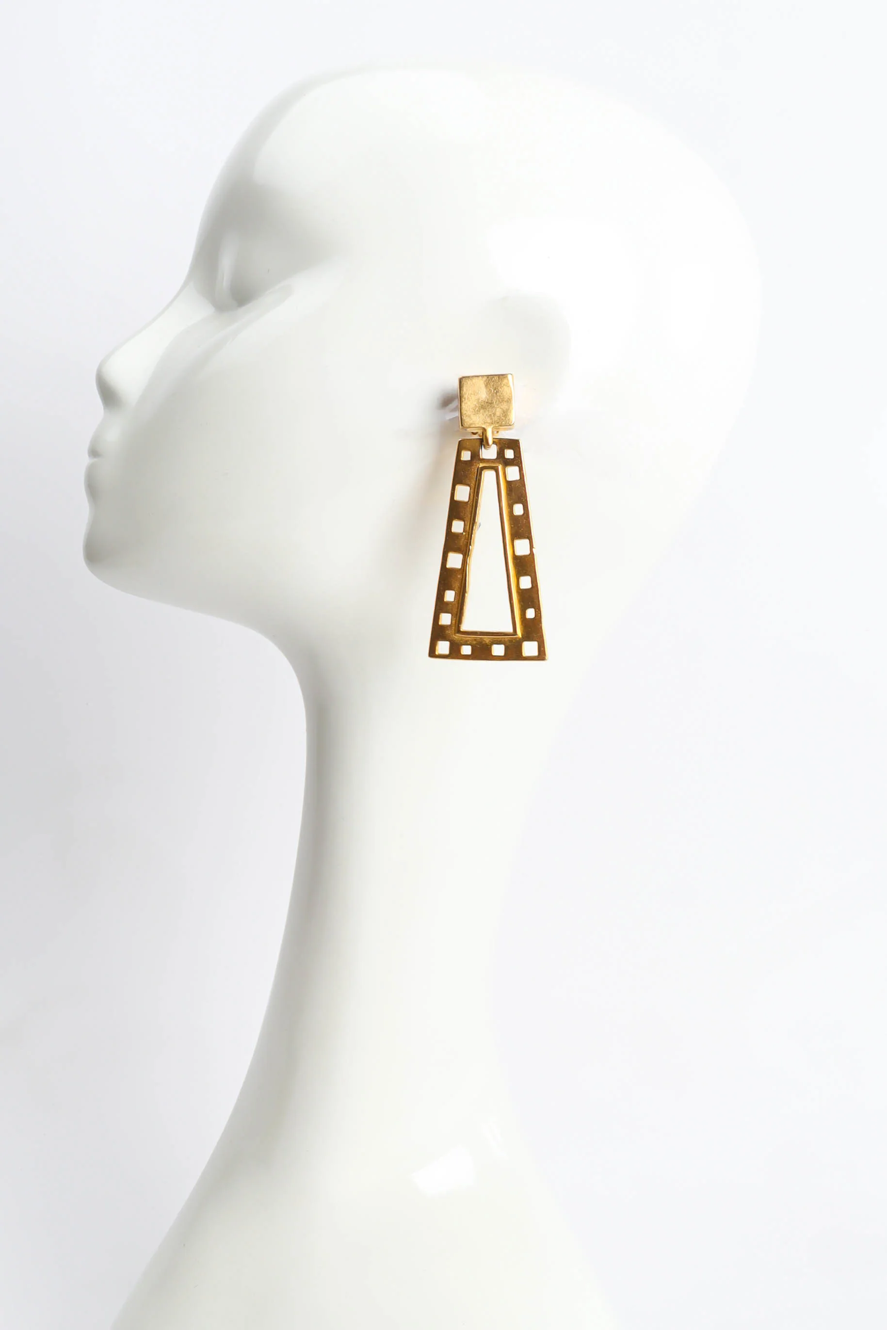 Geometric Cutout Drop Earrings - Image 2