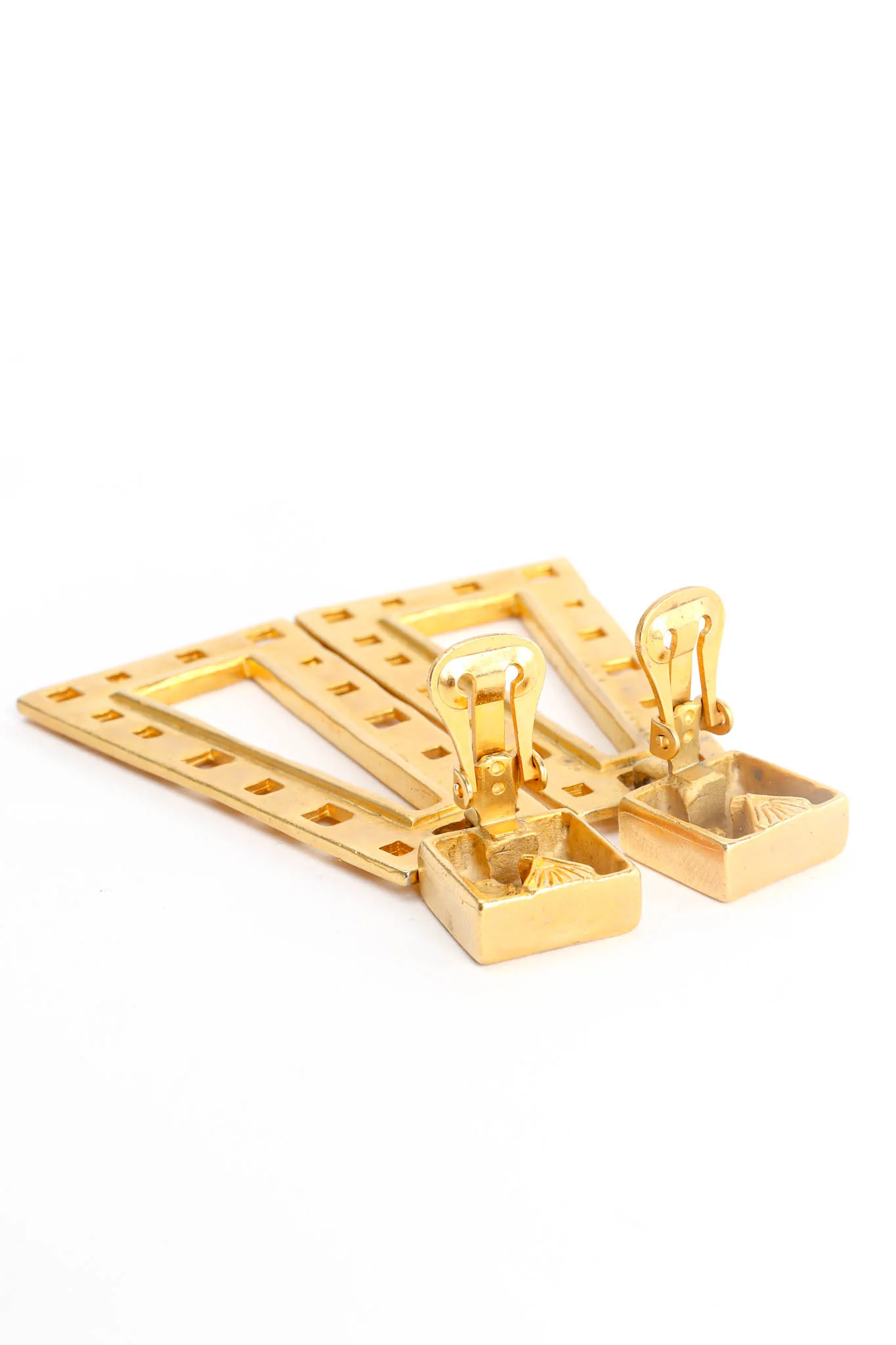 Geometric Cutout Drop Earrings - Image 6