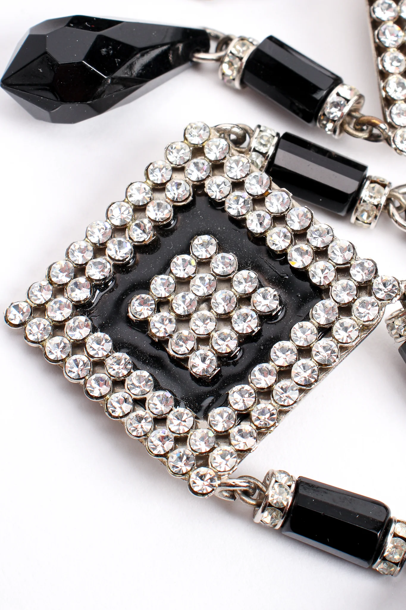 Geometric Diamond Drop Earrings - Image 6
