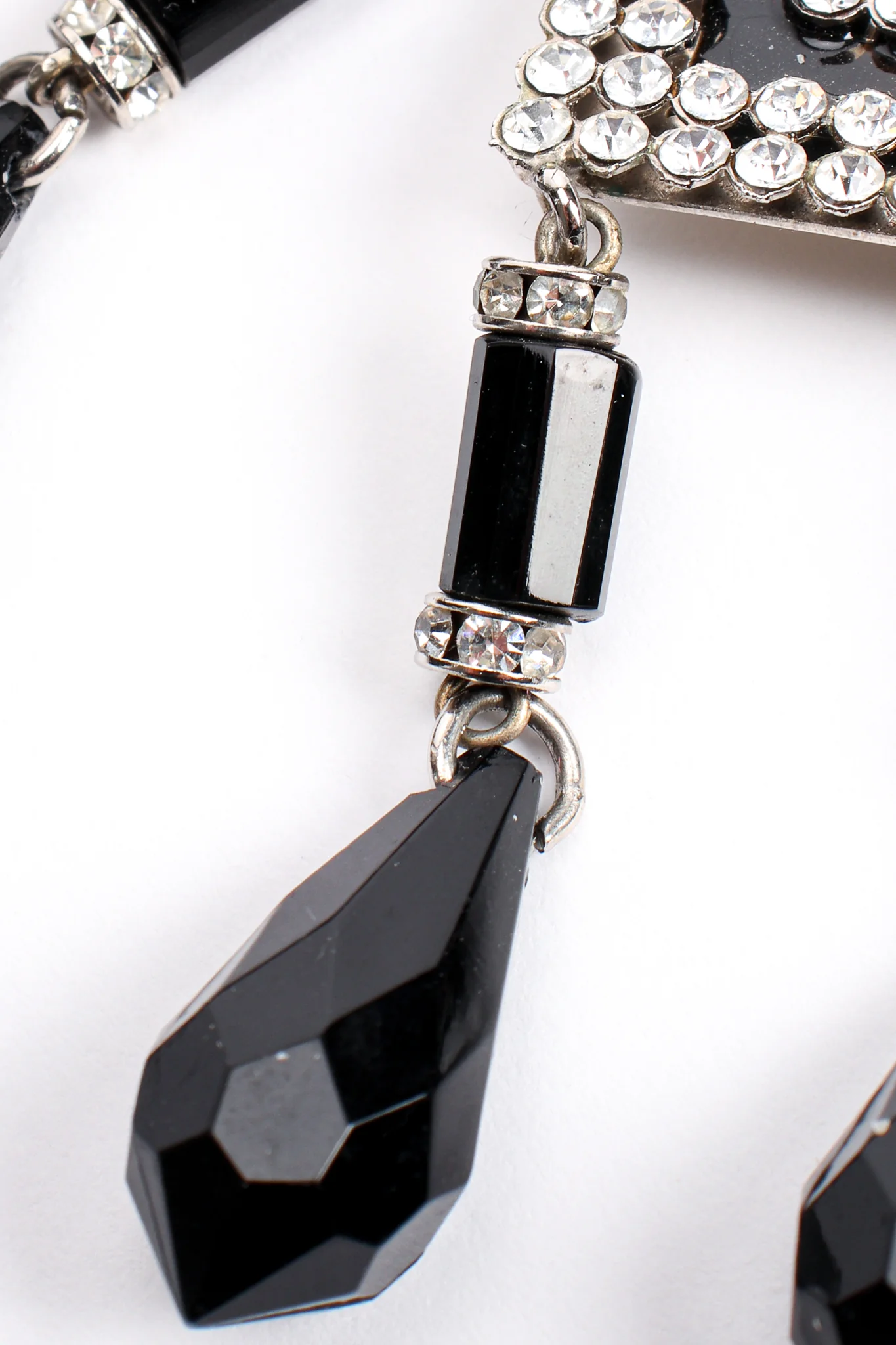 Geometric Diamond Drop Earrings - Image 7