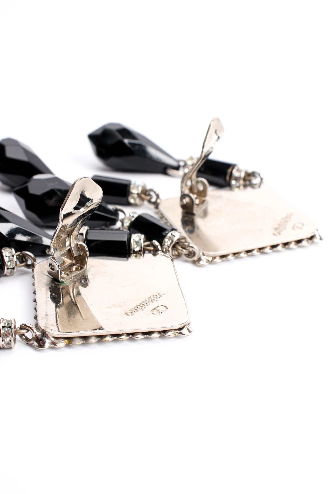 Geometric Diamond Drop Earrings - Image 9