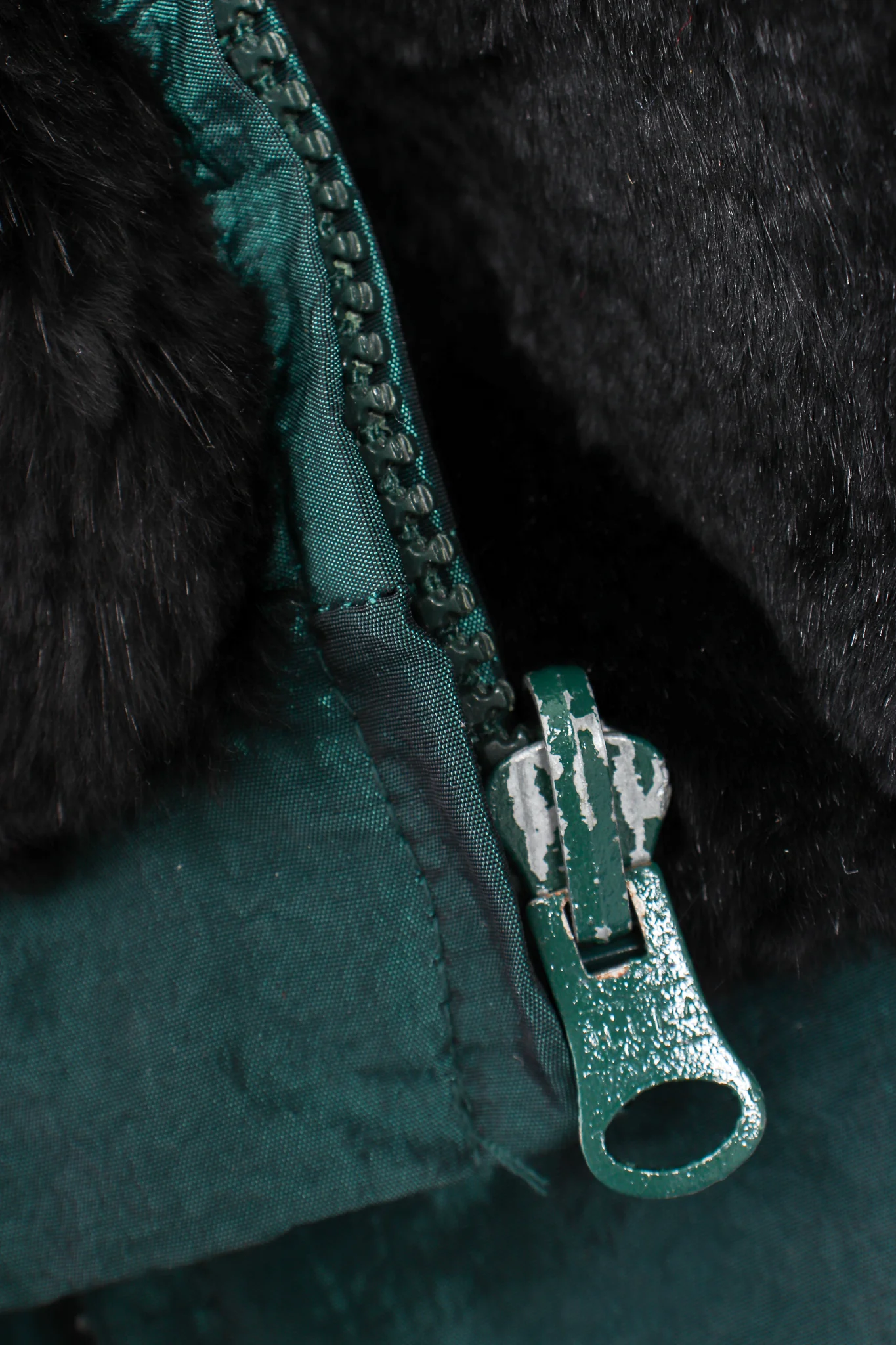 Geometric Fur Nylon Bomber - Image 17