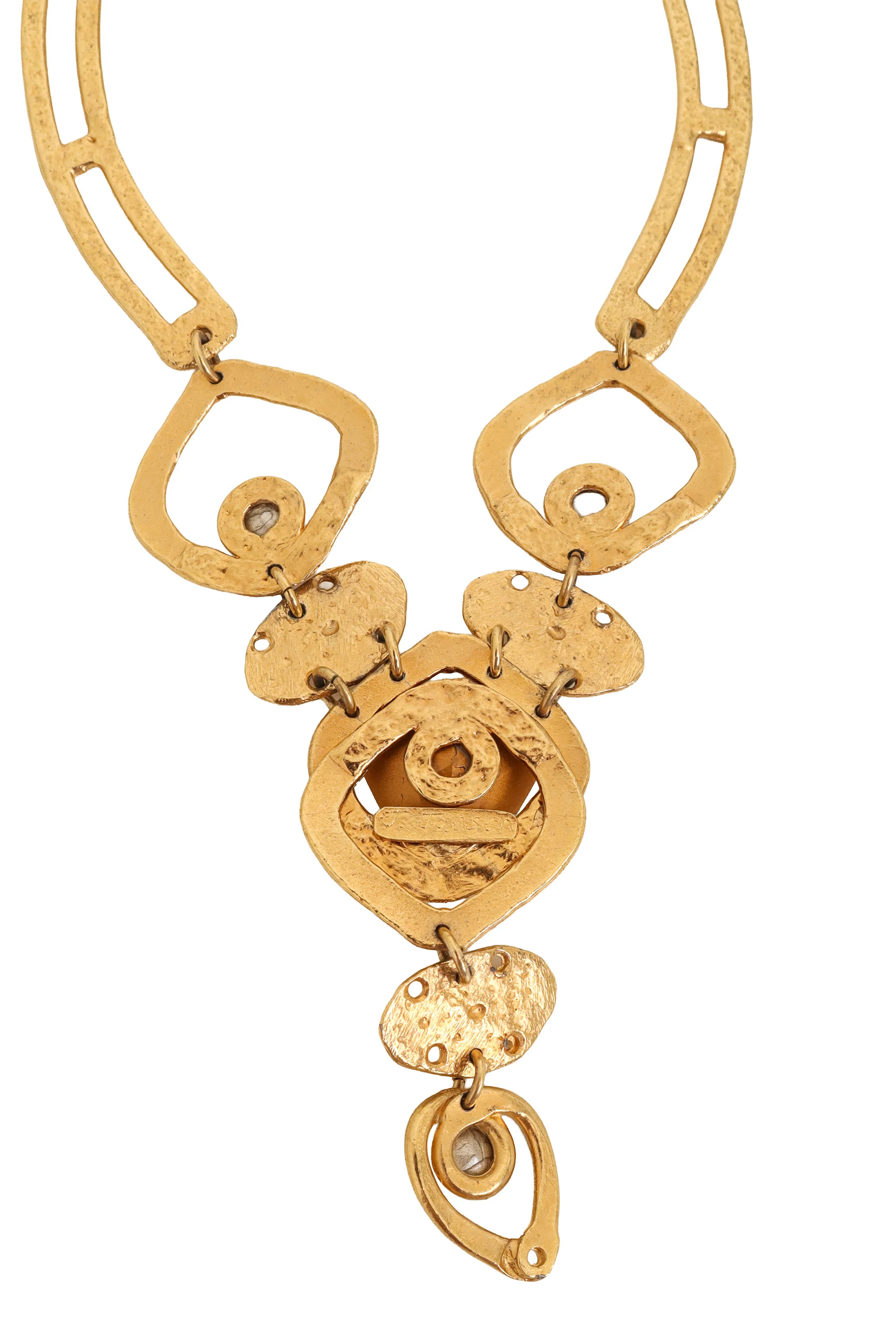 Geo Link Crystal Drop Necklace - Image 4