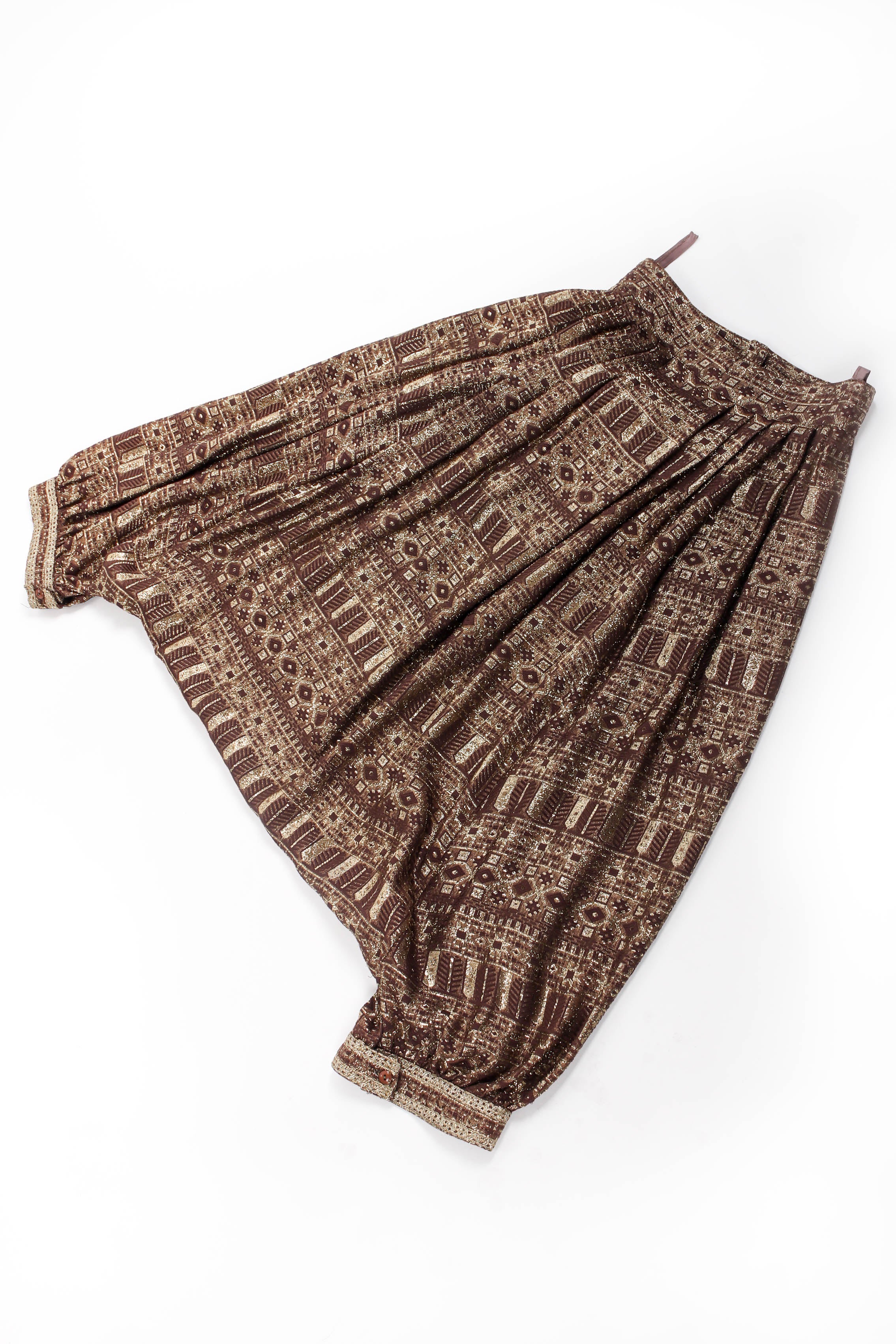 Metallic Cropped Harem Pants - Image 7