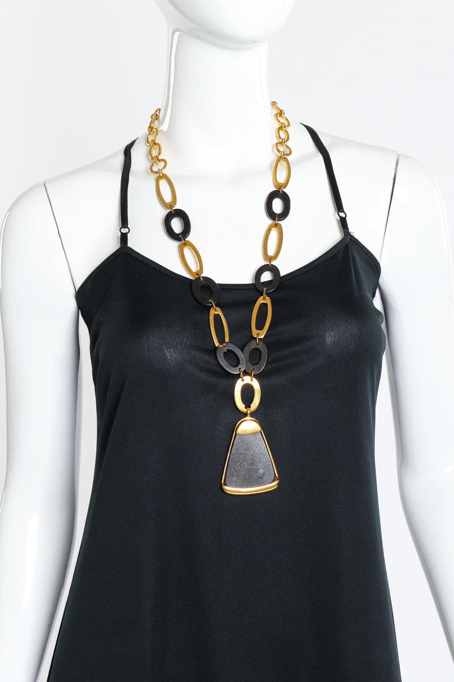 Geometric Oval Link Necklace - Image 2
