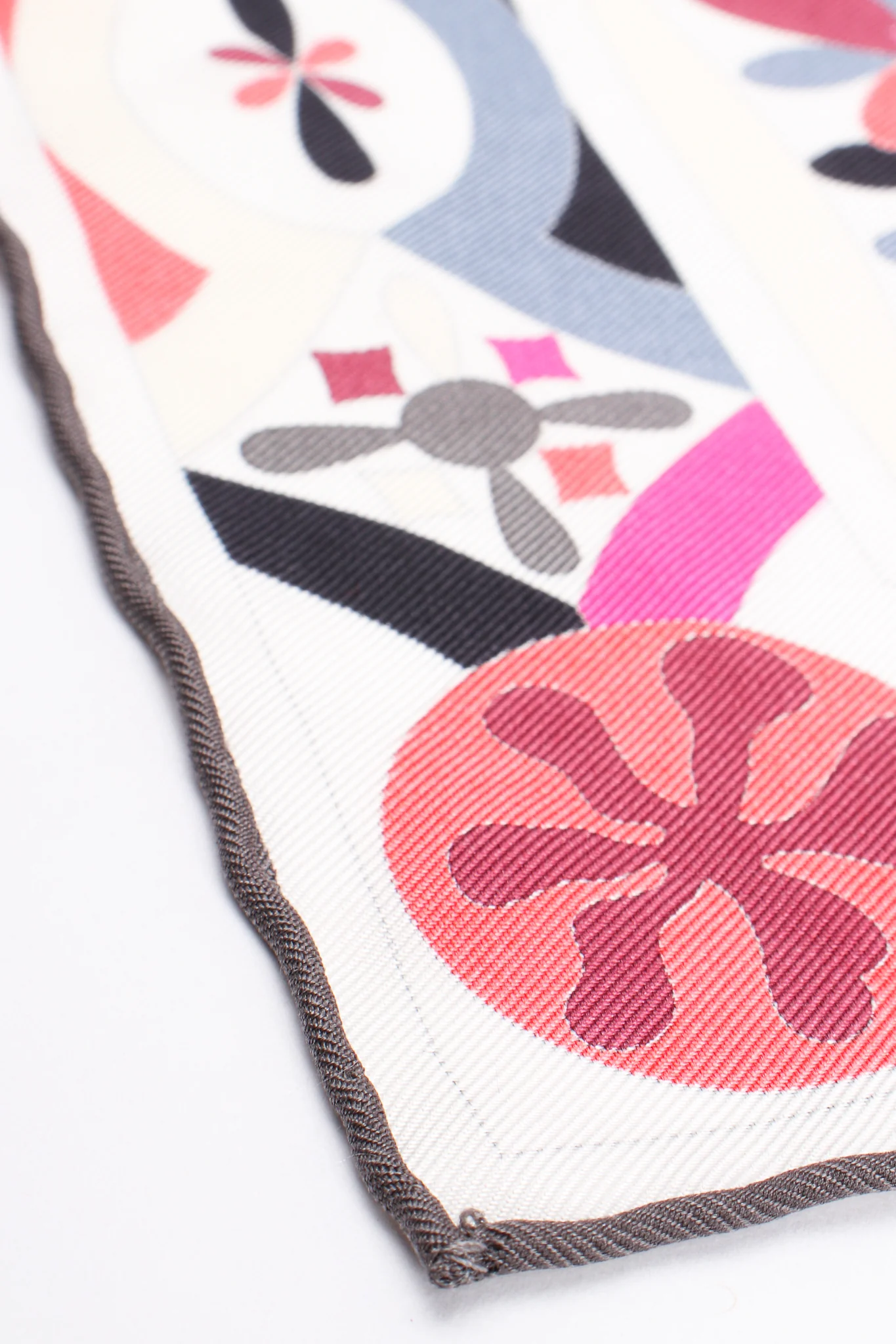 Geometric Phoenix Print Silk Scarf - Image 10