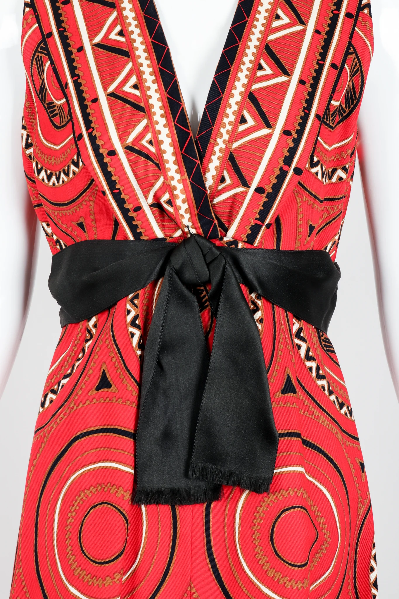 Geometric Print High Low Dress - Image 2