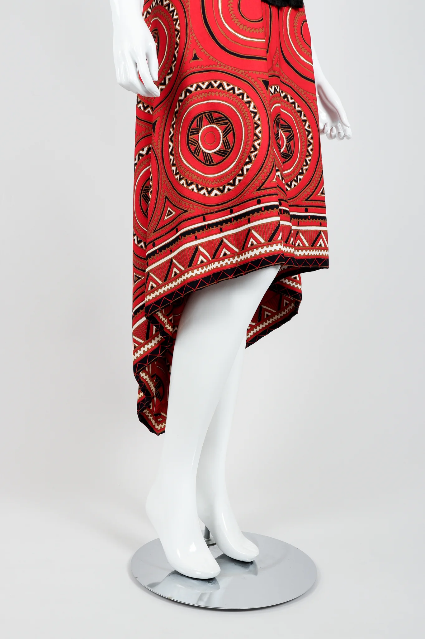Geometric Print High Low Dress - Image 3