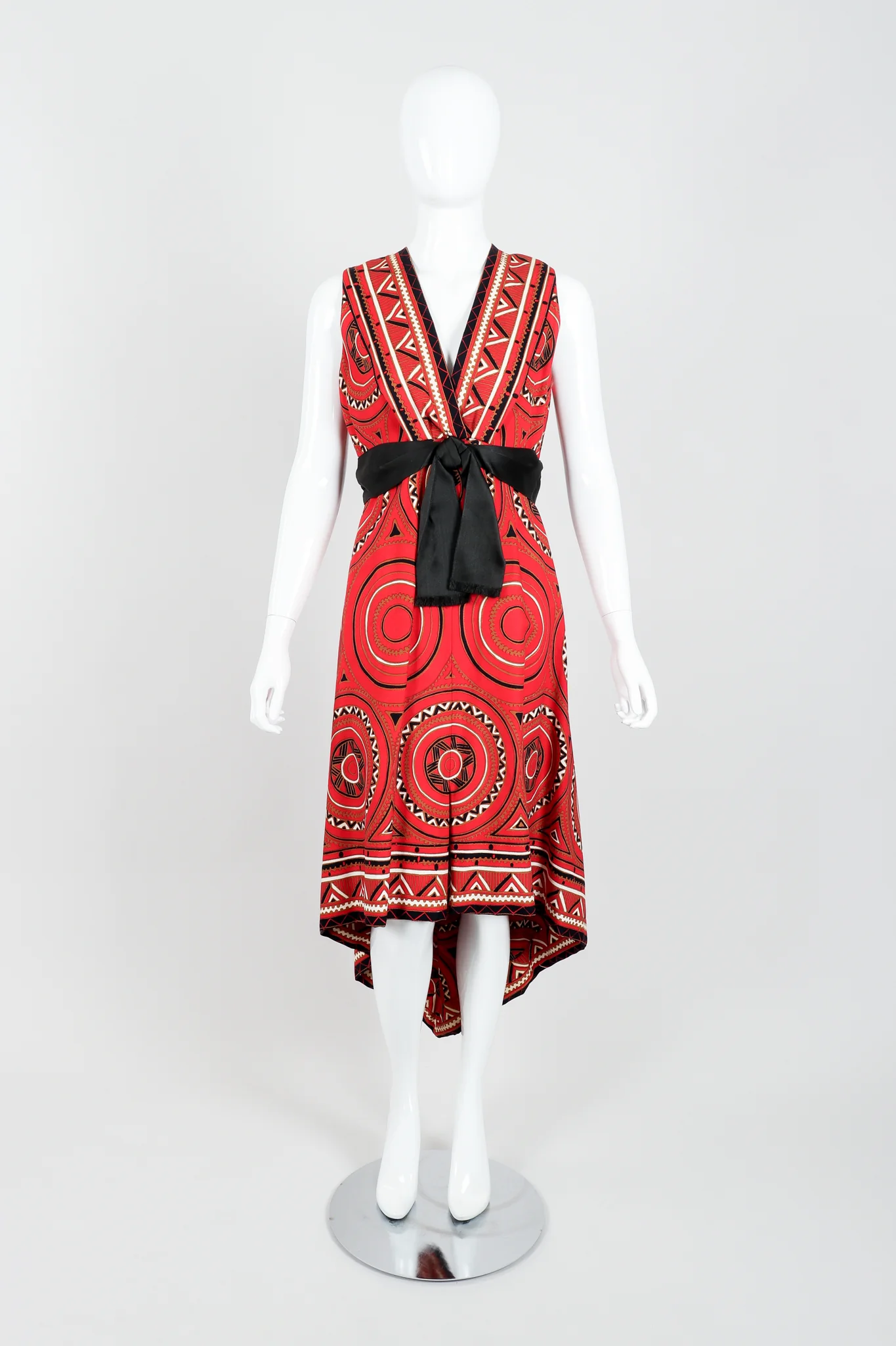 Geometric Print High Low Dress - Image 4