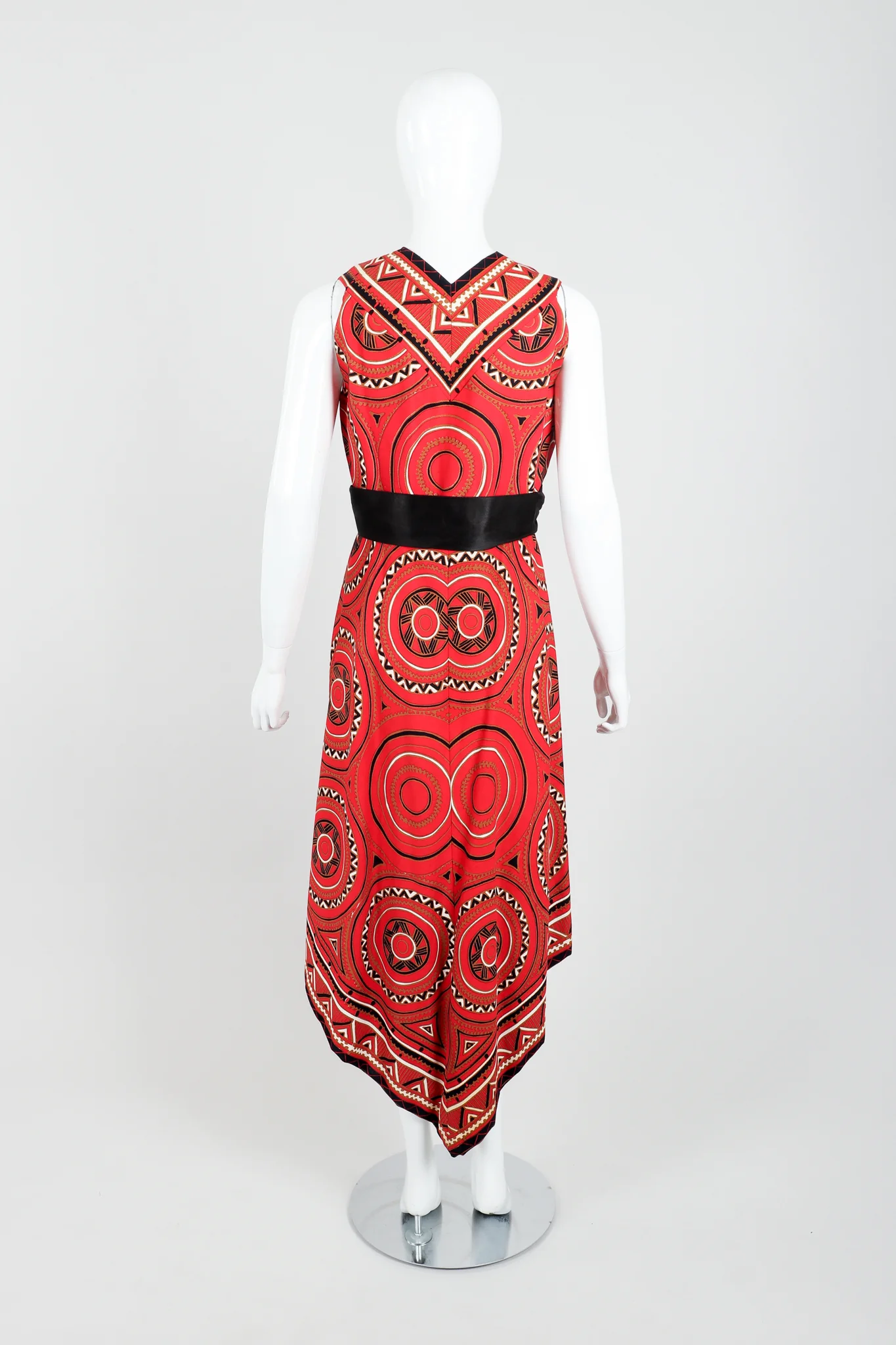 Geometric Print High Low Dress - Image 5