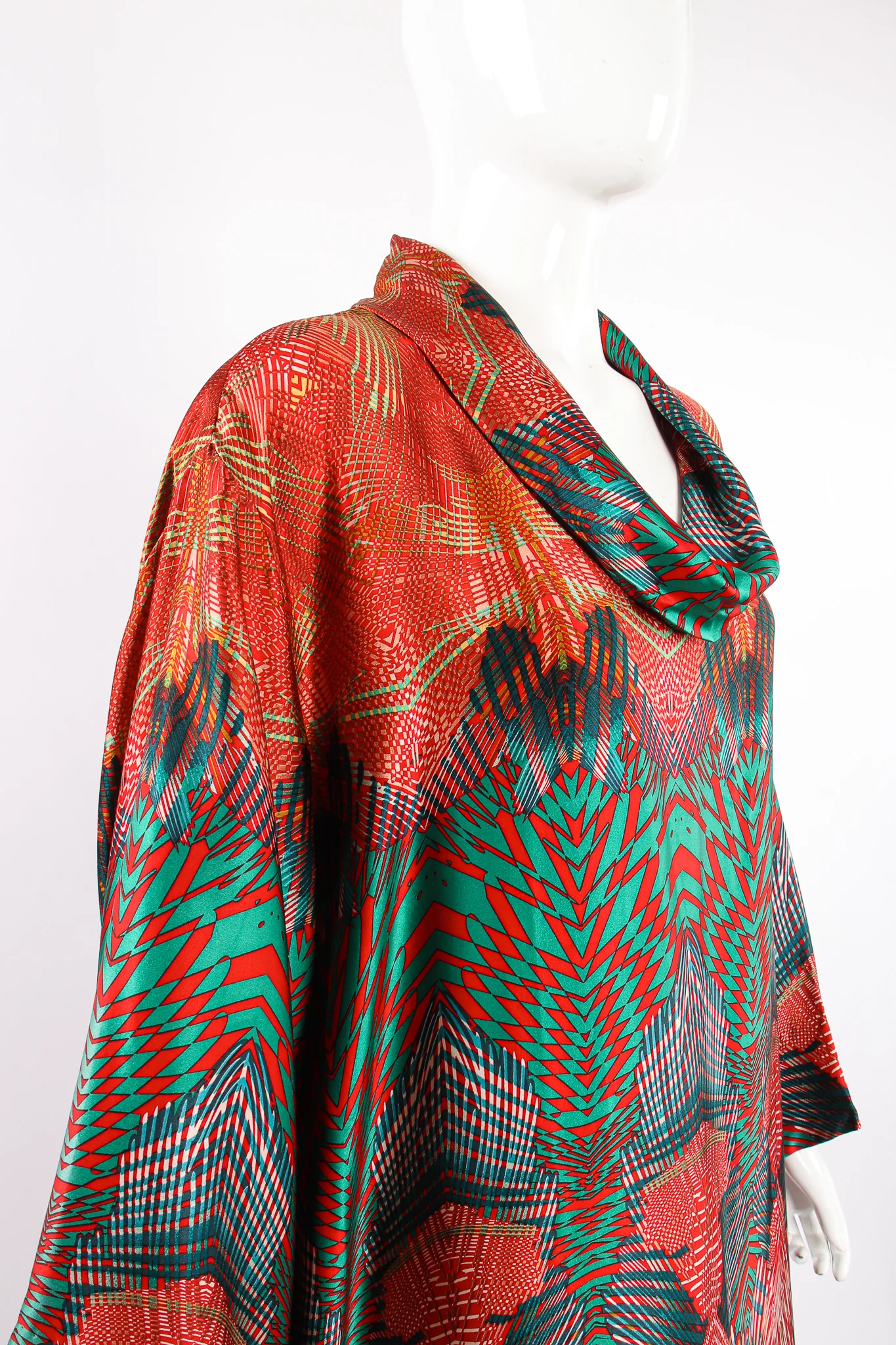 Geometric Print Custom Silk Caftan - Image 6