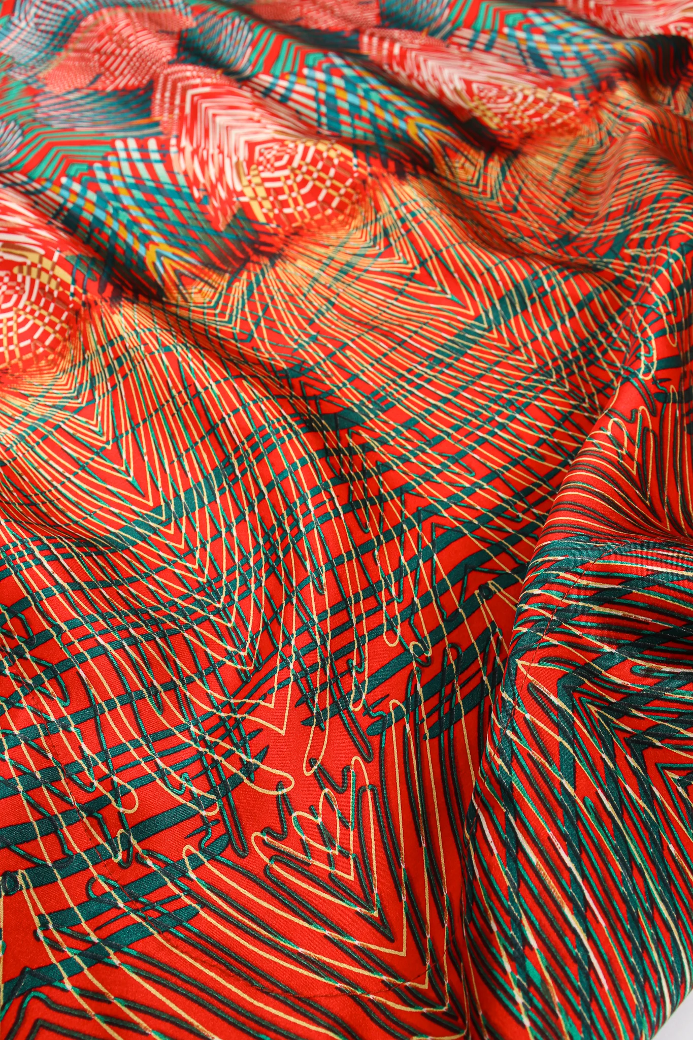 Geometric Print Custom Silk Caftan - Image 9