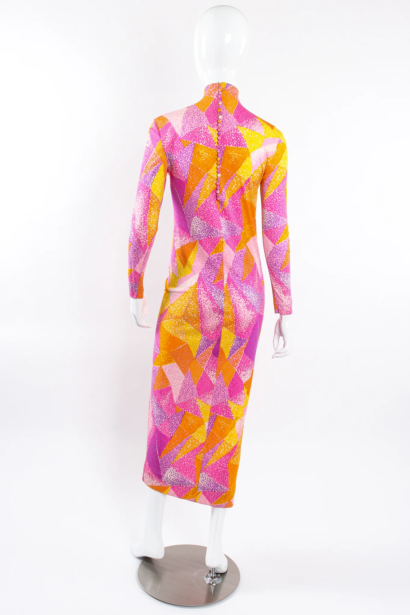 Geometric Silk Jersey Dress & Overskirt - Image 17