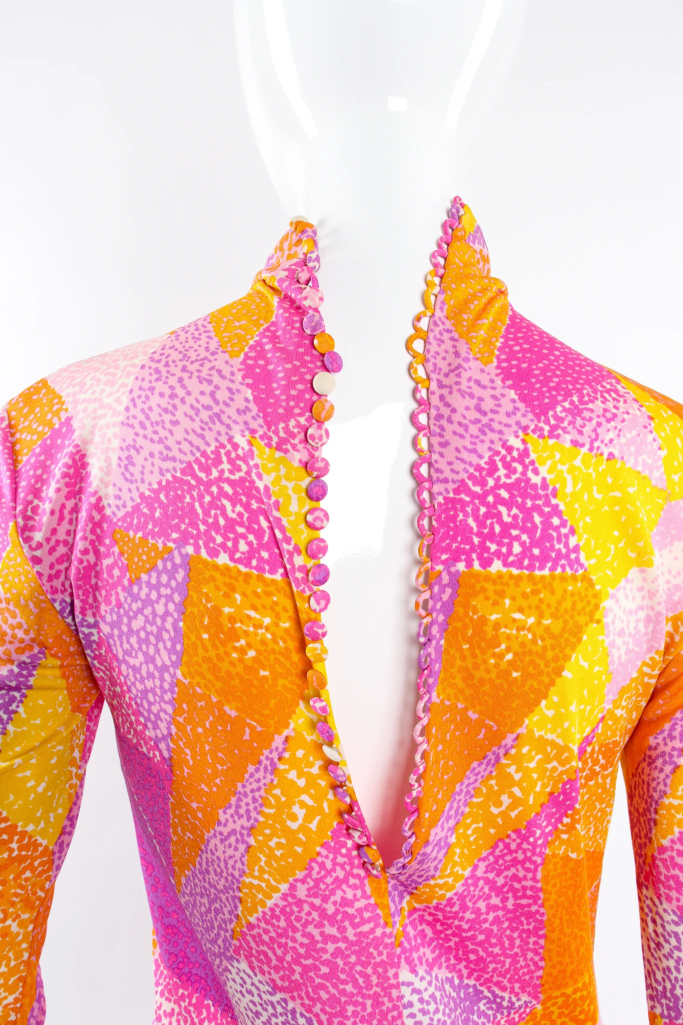 Geometric Silk Jersey Dress & Overskirt - Image 20